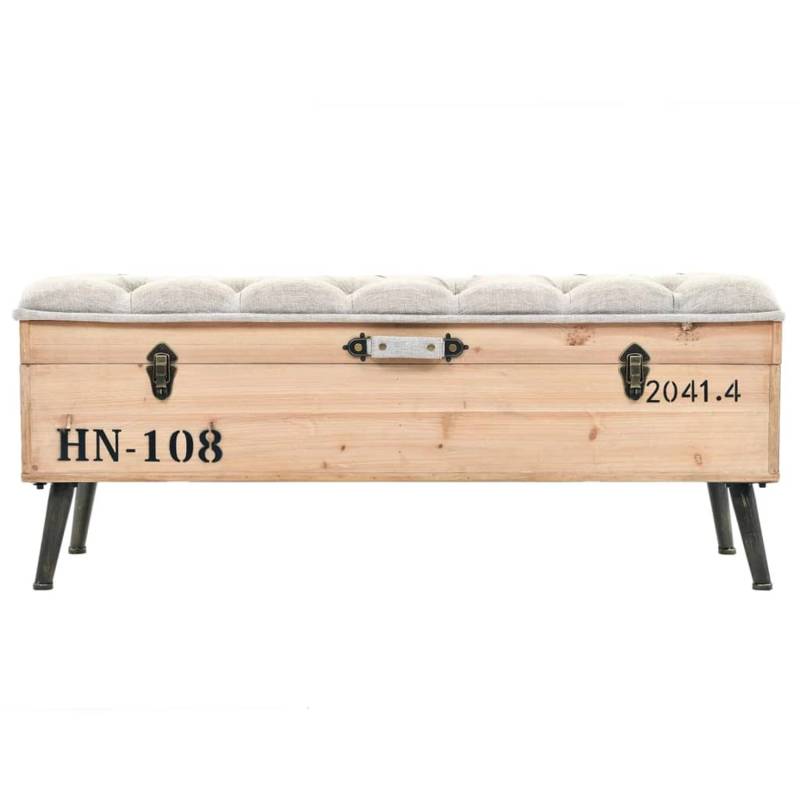 vidaXL Sitzbank mit Stauraum 110 cm Massivholz Tanne von VIDAXL