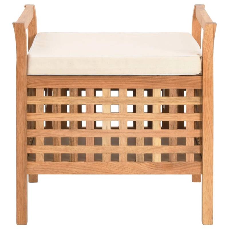 vidaXL Sitzbank mit Stauraum 49x48x49 cm Walnuss Massivholz von VIDAXL