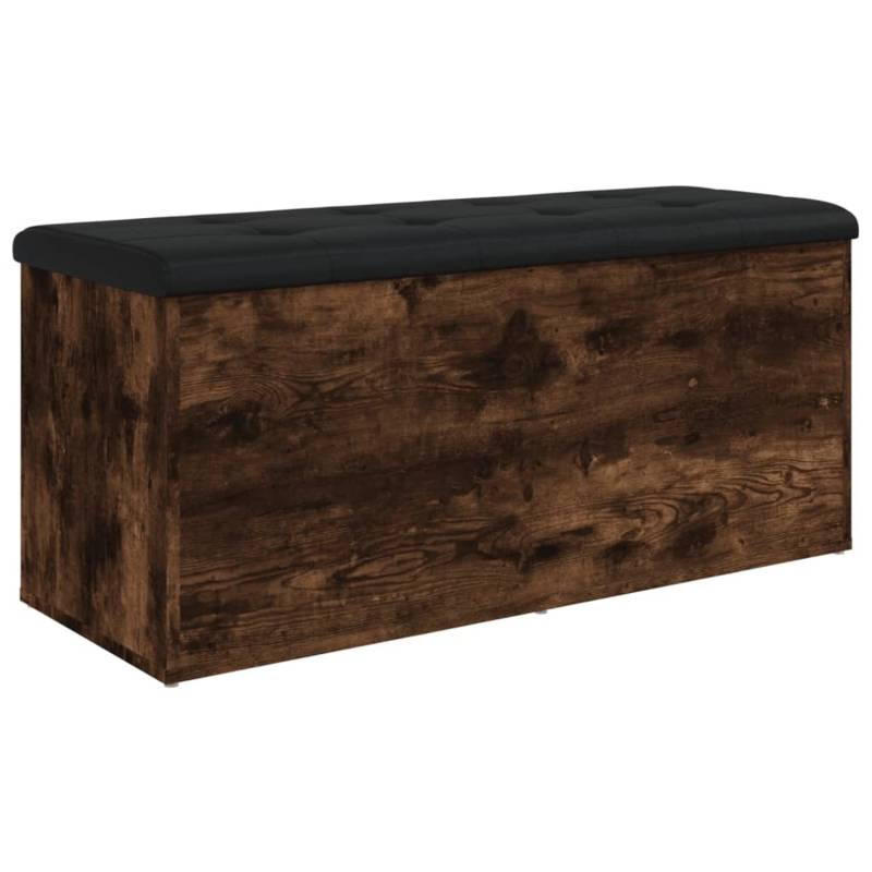 vidaXL Sitzbank mit Stauraum Räuchereiche 102x42x45 cm Holzwerkstoff von VIDAXL