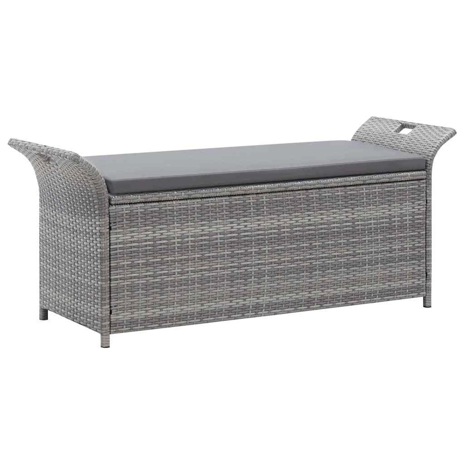vidaXL Sitzbank mit Stauraum und Kissen Grau 138 cm Poly Rattan 45809 vidaXL Sitzbank mit Stauraum und Kissen Grau 138 cm Poly Rattan 45809 von VIDAXL