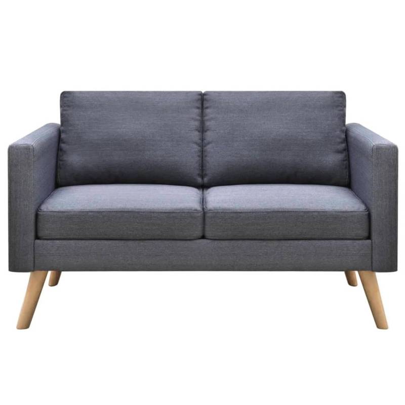 vidaXL Sofa Set 2-Sitzer und 3-Sitzer Stoff Dunkelgrau von VIDAXL