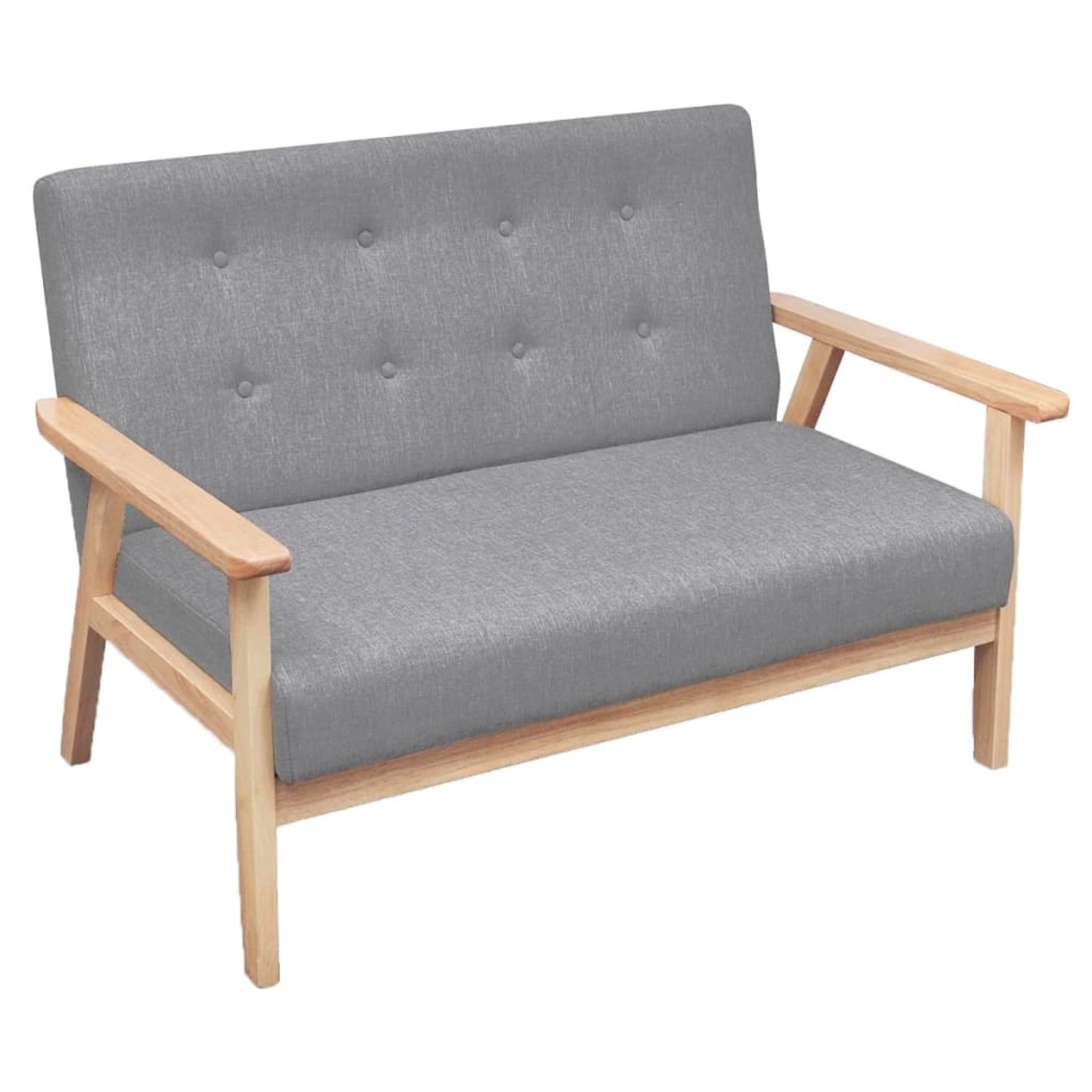 vidaXL Sofa-Set 2-Tlg Stoff Hellgrau Modell 2 vidaXL Sofa-Set 2-Tlg Stoff Hellgrau Modell 2 von VIDAXL