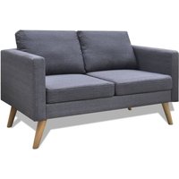 Bonnevie - Sofa 2-Sitzer Stoff Dunkelgrau vidaXL605662 von BONNEVIE