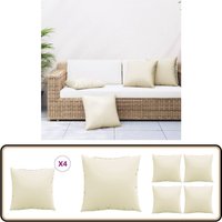 vidaXL Sofakissen 4 Stk. Creme 50x50 cm Stoff von VIDAXL