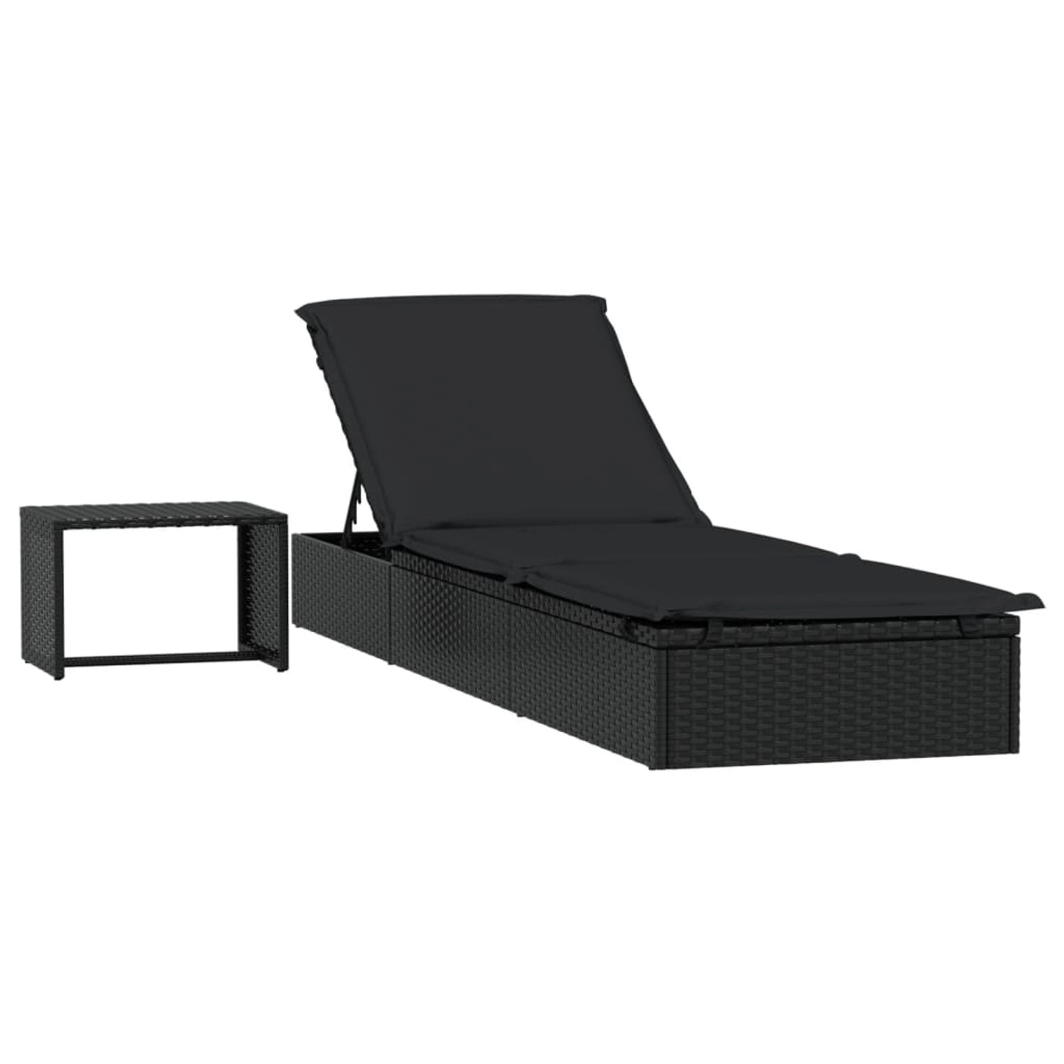 vidaXL Sonnenliege 1 Stk mit Tisch Schwarz Poly Rattan 319634 vidaXL Sonnenliege 1 Stk mit Tisch Schwarz Poly Rattan 319634 von VIDAXL