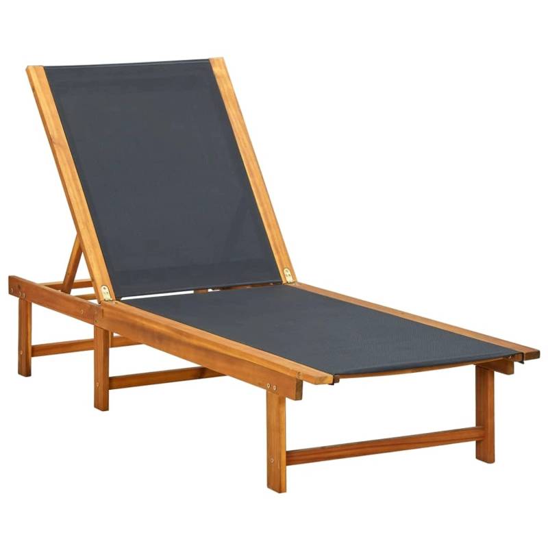 vidaXL Sonnenliege Massivholz Akazie und Textilene 41745 von VIDAXL