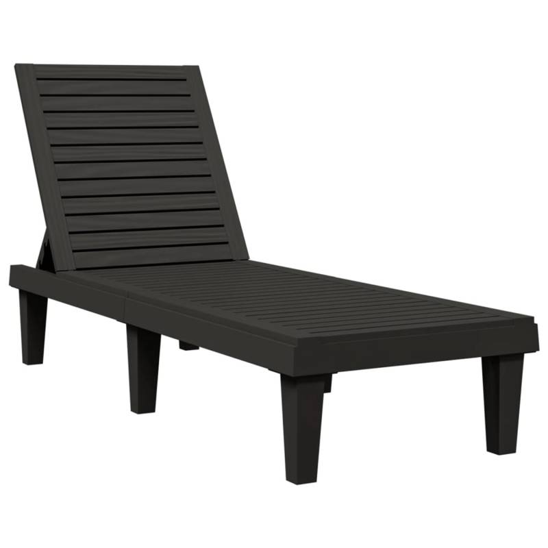 vidaXL Sonnenliege Schwarz 155x58x83 cm Polypropylen von VIDAXL