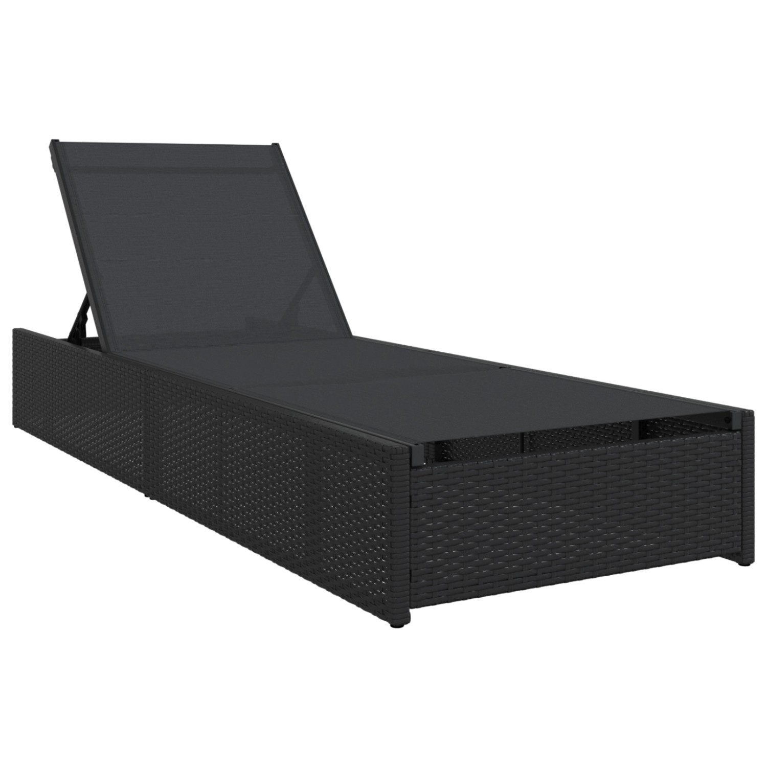 vidaXL Sonnenliege Schwarz 60x200x27 cm Poly Rattan 42004125 vidaXL Sonnenliege Schwarz 60x200x27 cm Poly Rattan 42004125 von VIDAXL