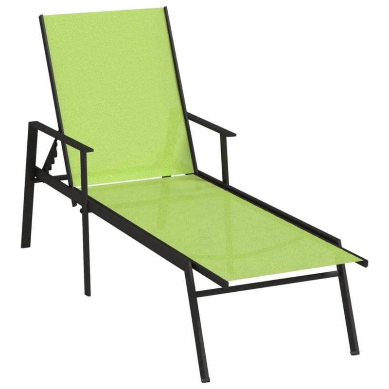 vidaXL Sonnenliege Stahl und Textilene Grün 317598 von VIDAXL