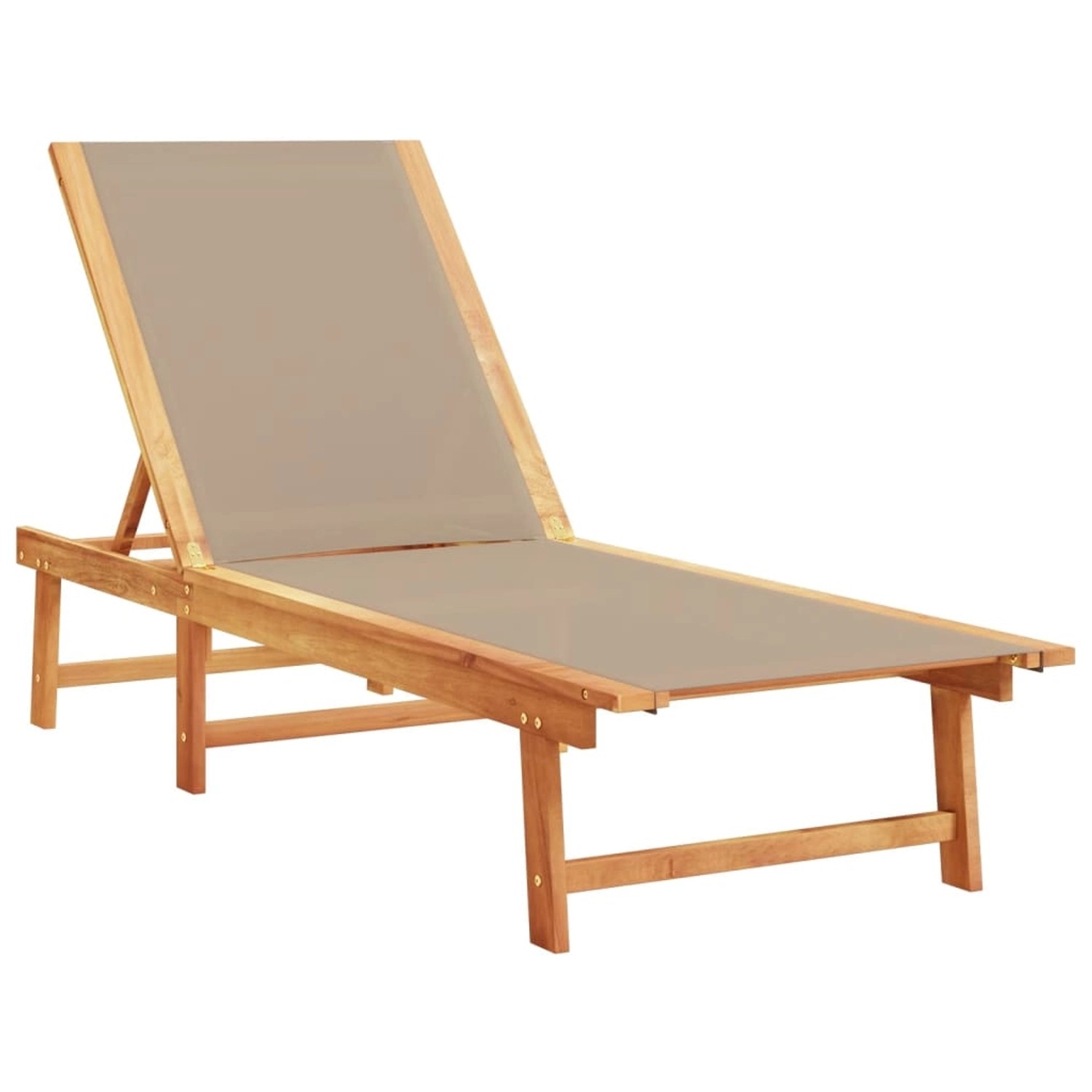 vidaXL Sonnenliege Taupe Massivholz Akazie und Textilene 4008415 vidaXL Sonnenliege Taupe Massivholz Akazie und Textilene 4008415 von VIDAXL
