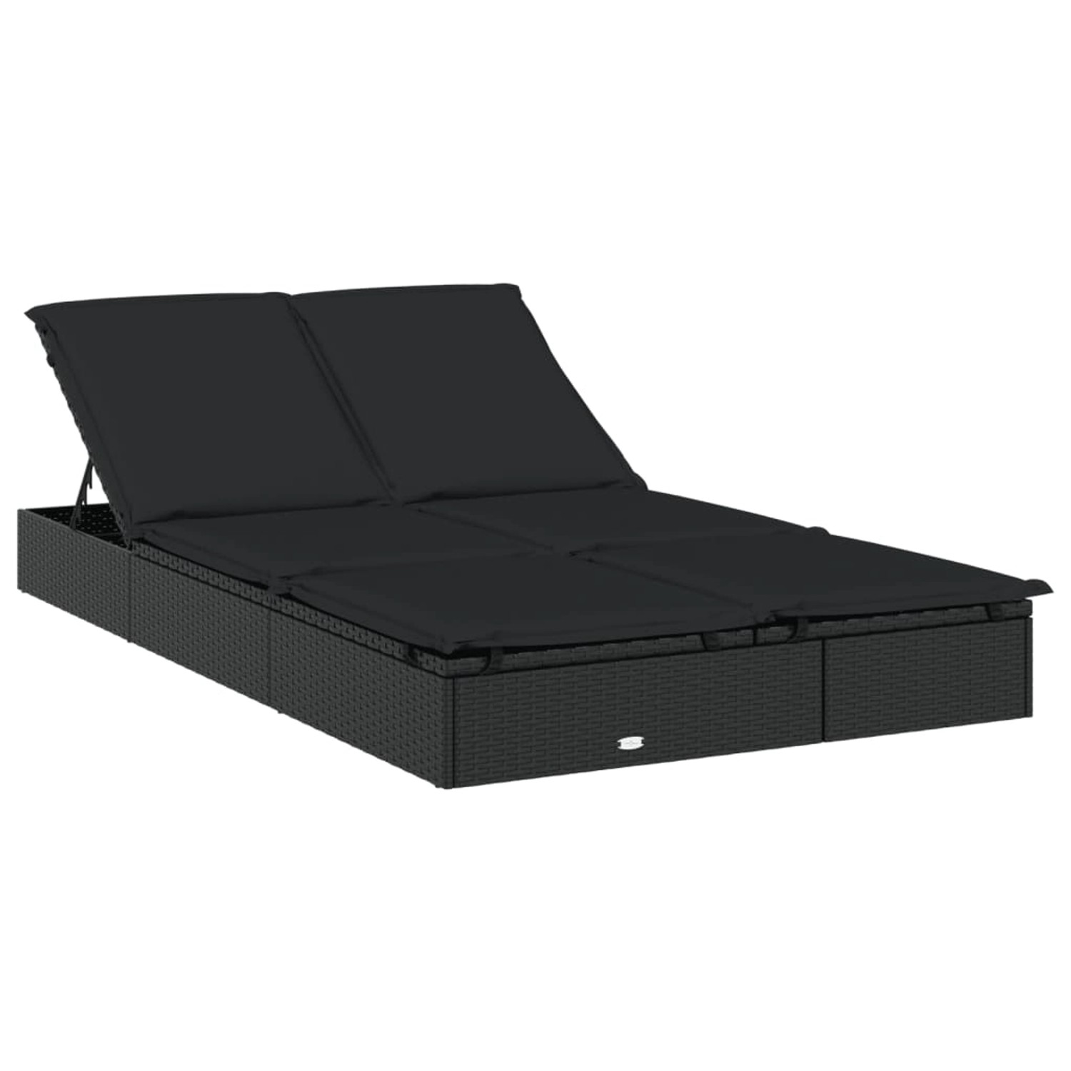 vidaXL Sonnenliege für 2 Personen mit Auflage Schwarz Poly Rattan 319647 vidaXL Sonnenliege für 2 Personen mit Auflage Schwarz Poly Rattan 319647 von VIDAXL