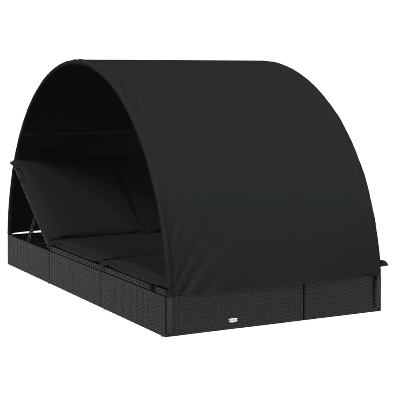 vidaXL Sonnenliege für 2 Personen mit Runddach Schwarz 211x112x140 cm vidaXL Sonnenliege für 2 Personen mit Runddach Schwarz 211x112x140 cm von VIDAXL
