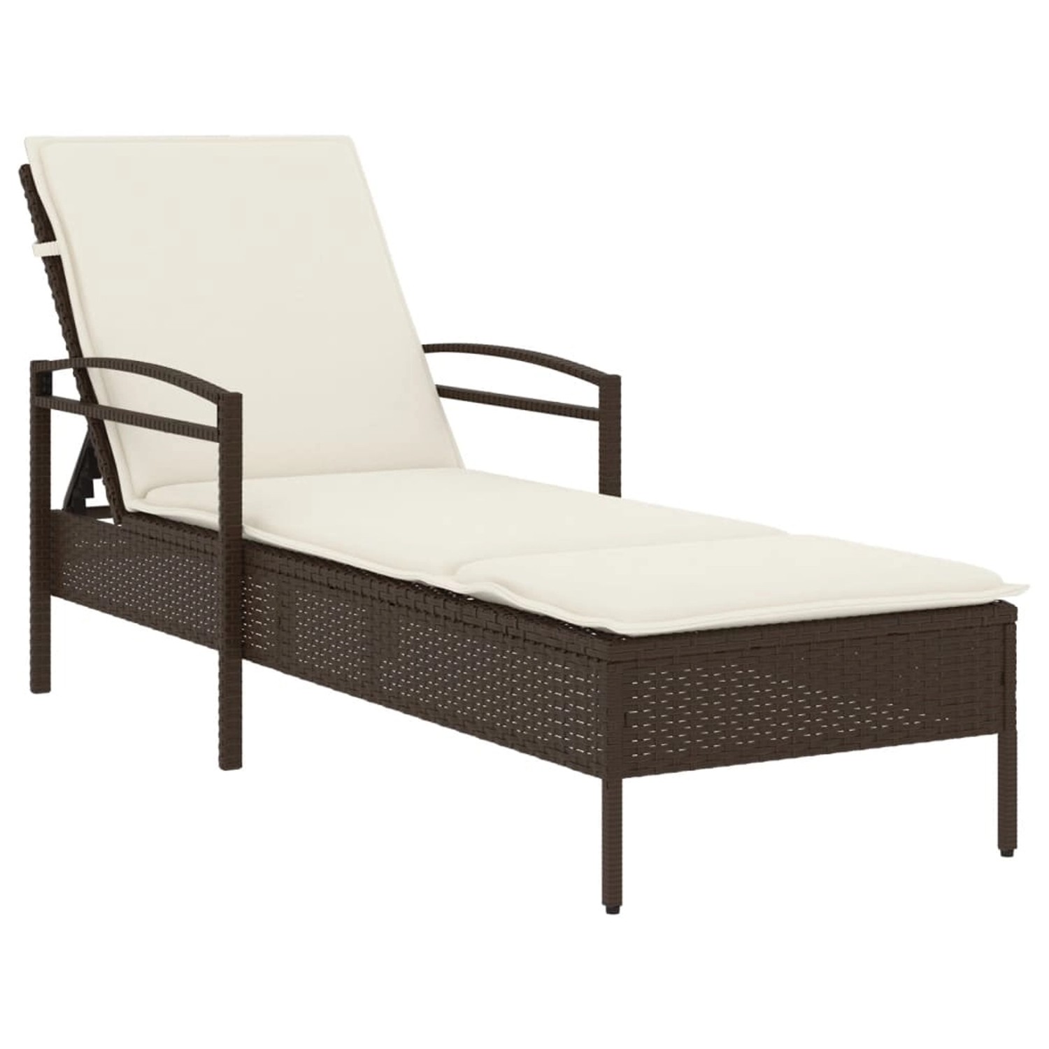 vidaXL Sonnenliege mit Auflage Braun 63x200x81 cm Poly Rattan 368300 vidaXL Sonnenliege mit Auflage Braun 63x200x81 cm Poly Rattan 368300 von VIDAXL