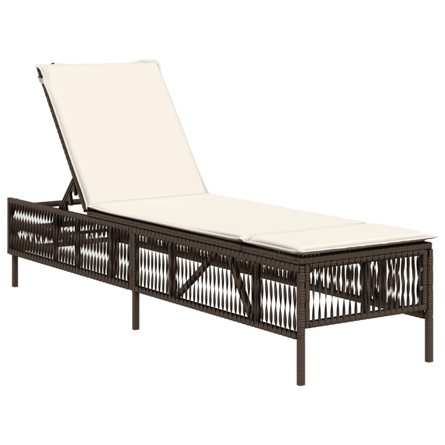 vidaXL Sonnenliege mit Auflage Braun Poly Rattan 4002738 vidaXL Sonnenliege mit Auflage Braun Poly Rattan 4002738 von VIDAXL