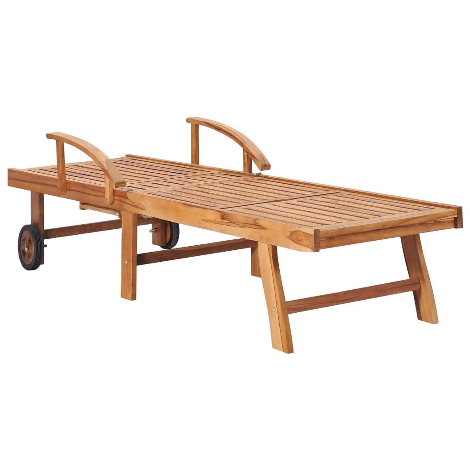 vidaXL Sonnenliege mit Auflage Königsblau Massivholz Teak von VIDAXL