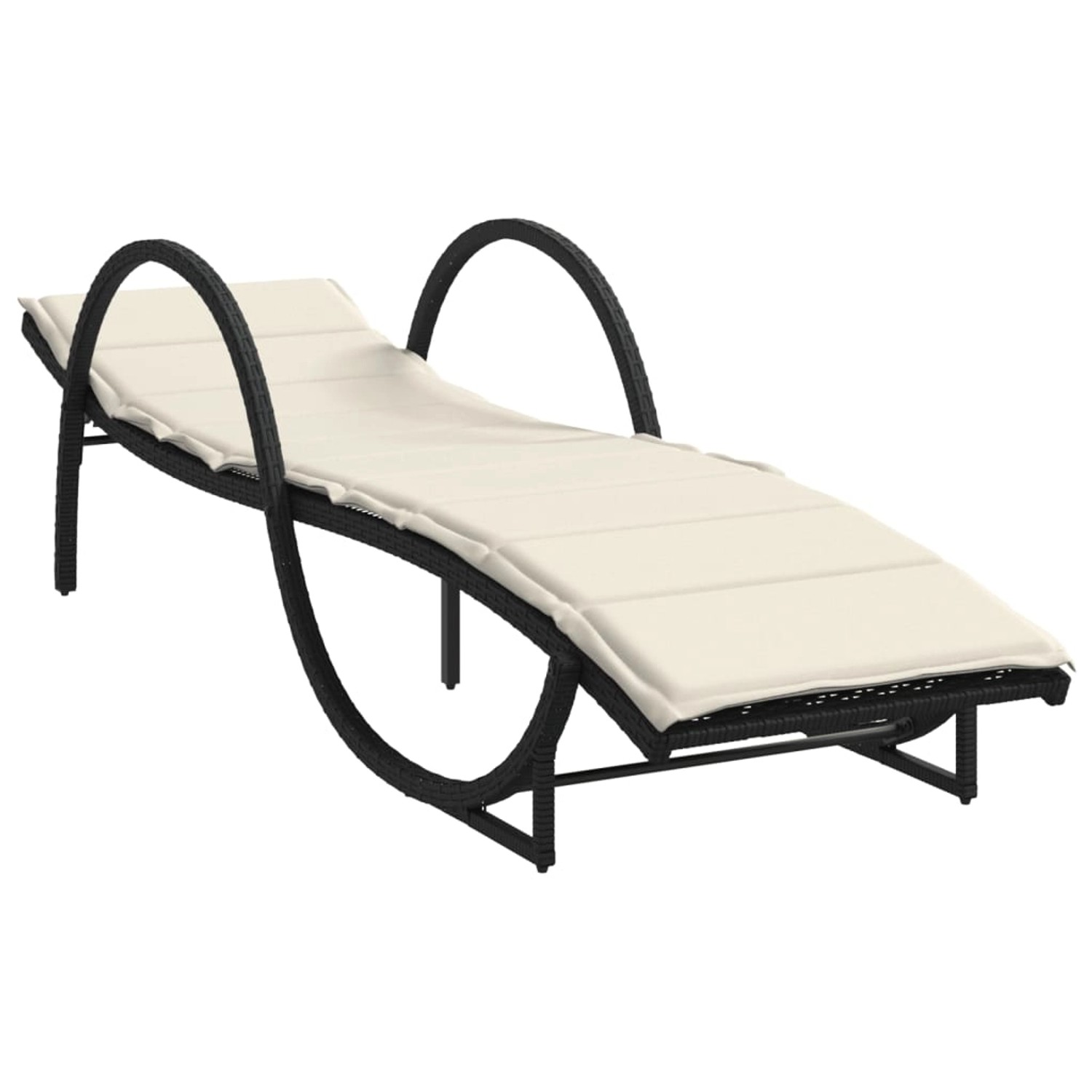vidaXL Sonnenliege mit Auflage Schwarz 60x199x42 cm Poly Rattan 368257 vidaXL Sonnenliege mit Auflage Schwarz 60x199x42 cm Poly Rattan 368257 von VIDAXL
