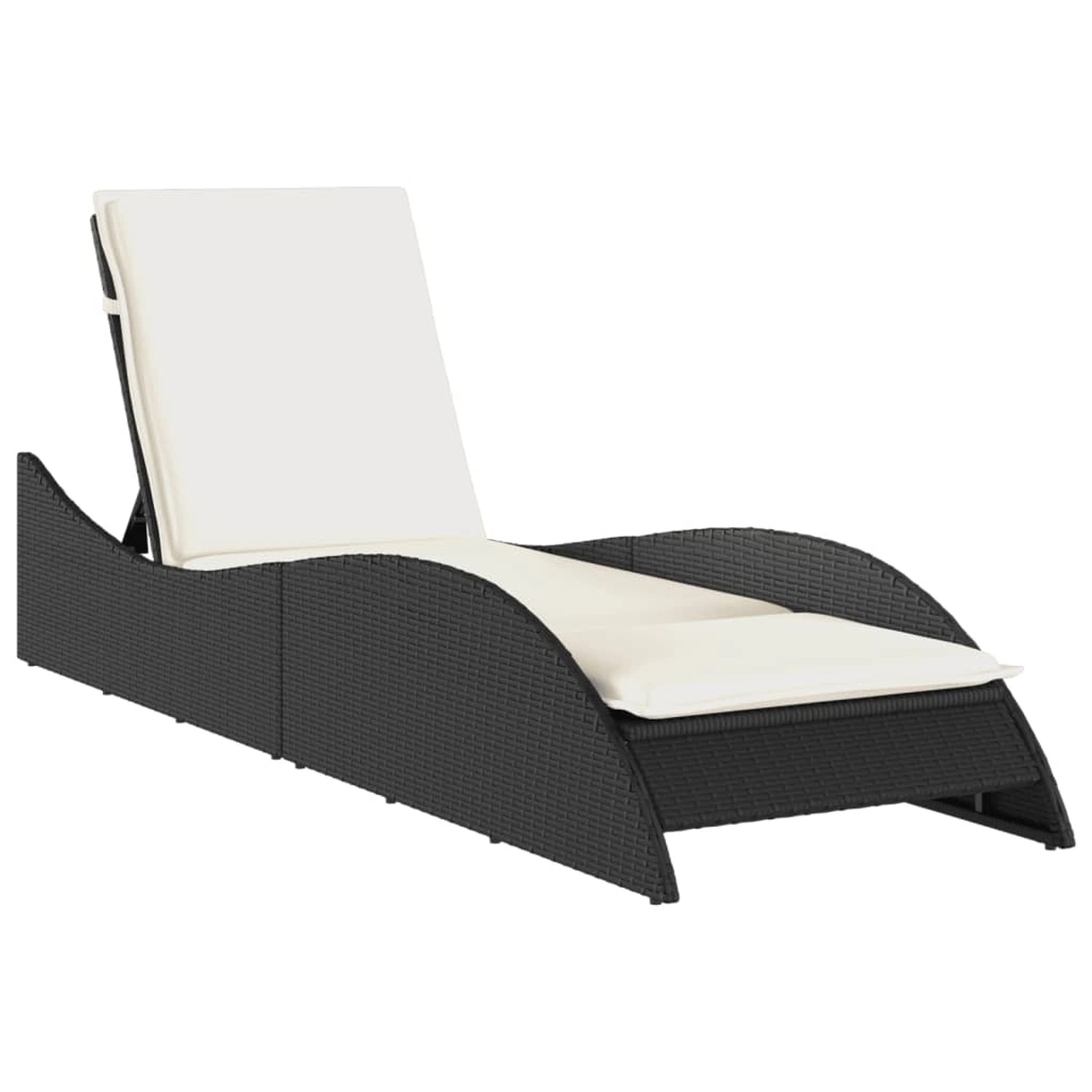 vidaXL Sonnenliege mit Auflage Schwarz 60x205x73 cm Poly Rattan 368278 vidaXL Sonnenliege mit Auflage Schwarz 60x205x73 cm Poly Rattan 368278 von VIDAXL