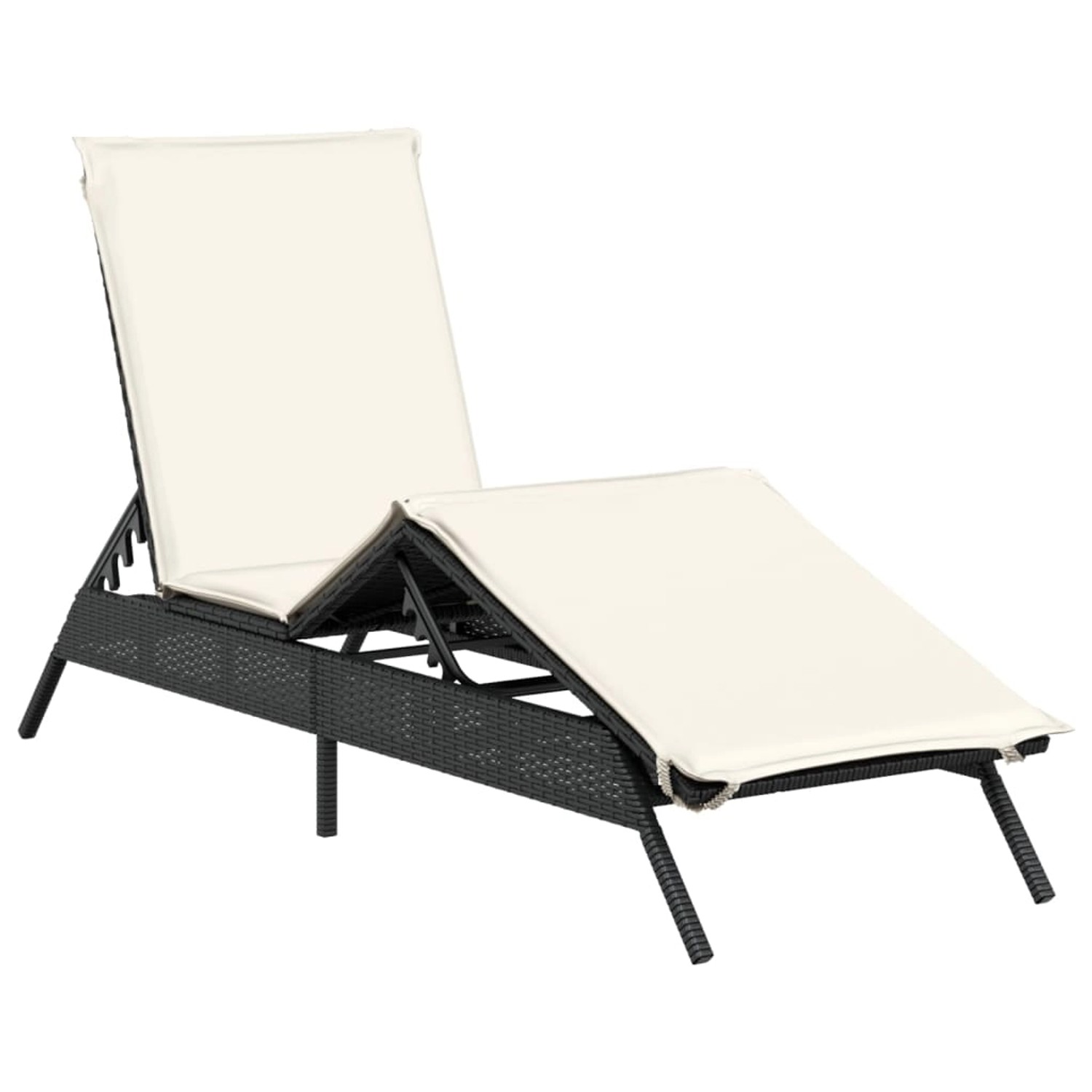 vidaXL Sonnenliege mit Auflage Schwarz Poly-Rattan 4002701 vidaXL Sonnenliege mit Auflage Schwarz Poly-Rattan 4002701 von VIDAXL