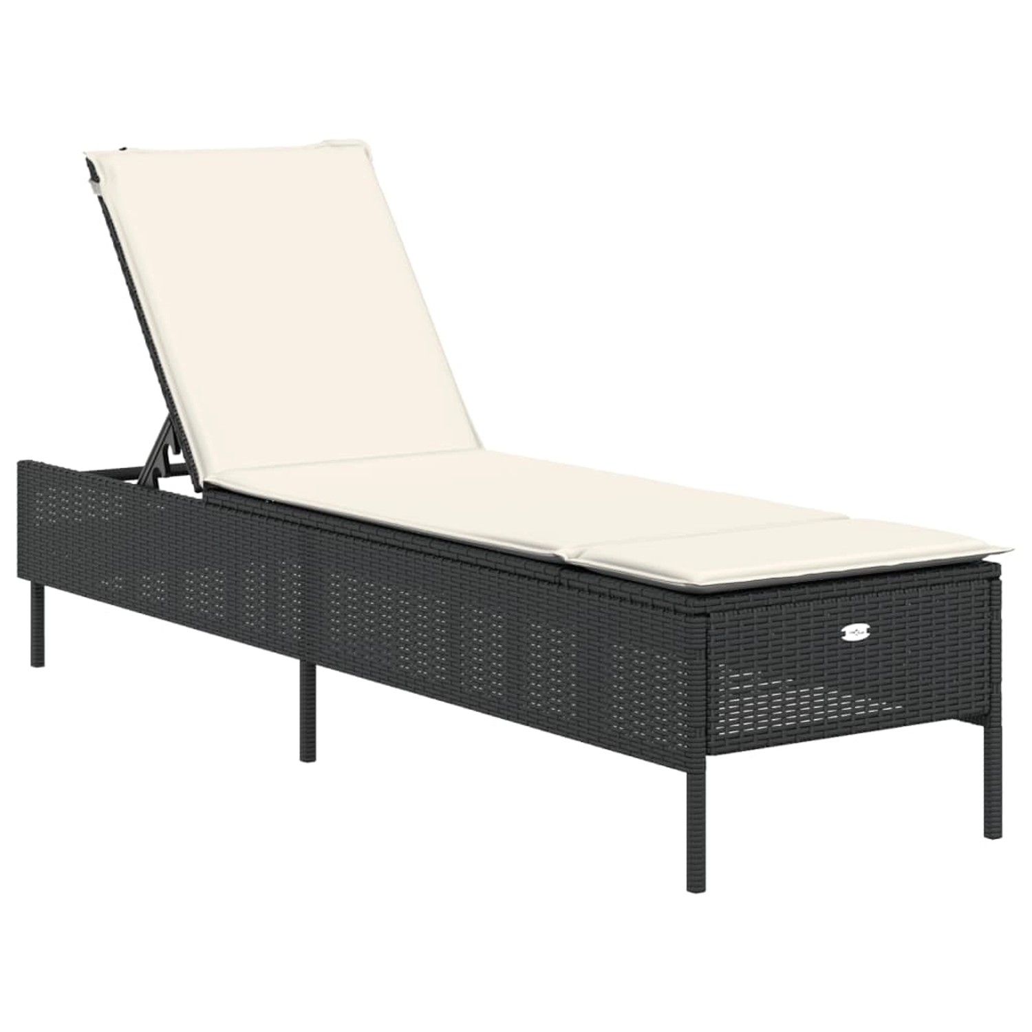 vidaXL Sonnenliege mit Auflage Schwarz Poly-Rattan vidaXL Sonnenliege mit Auflage Schwarz Poly-Rattan von VIDAXL