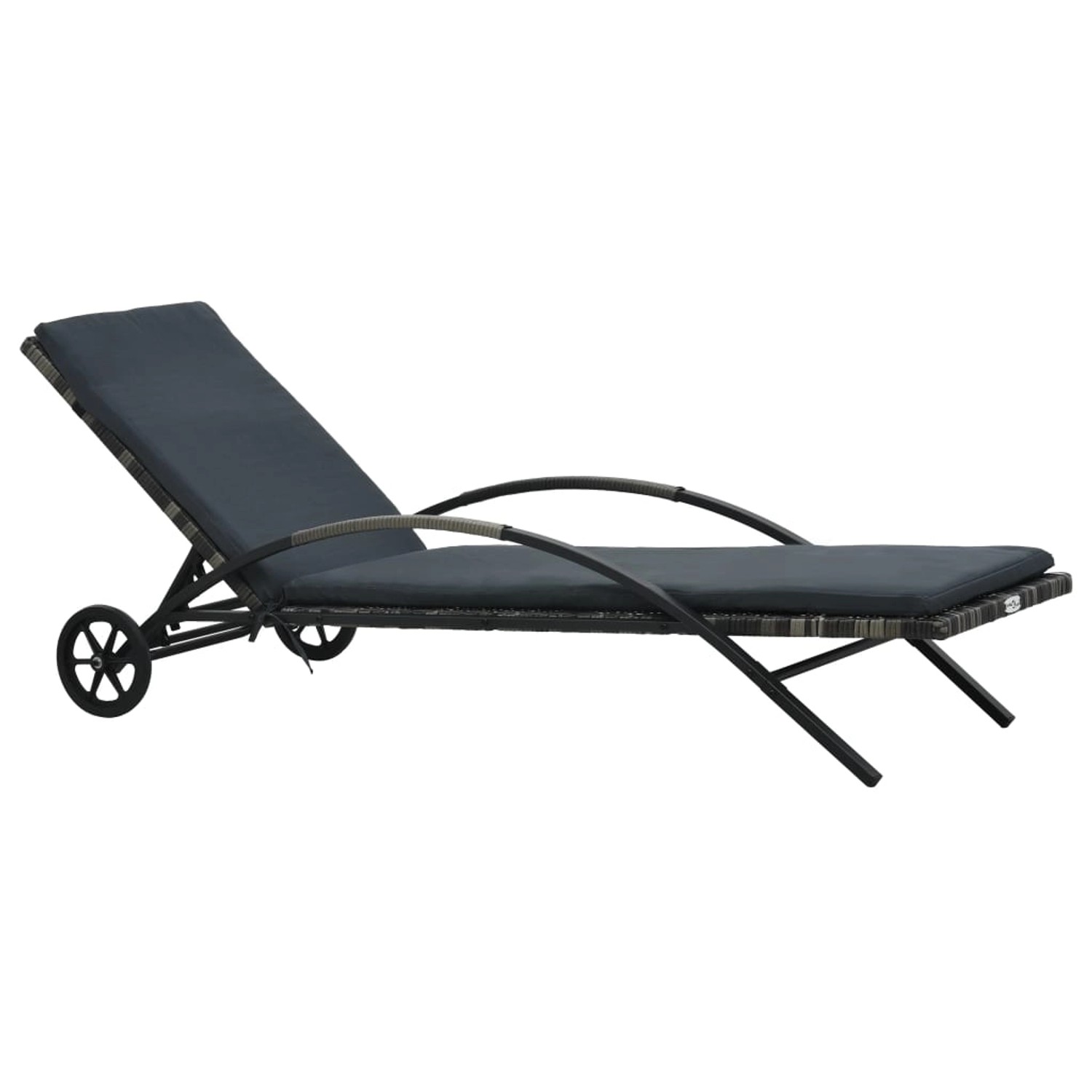 vidaXL Sonnenliege mit Auflage & Rädern Poly Rattan Anthrazit 47746 vidaXL Sonnenliege mit Auflage & Rädern Poly Rattan Anthrazit 47746 von VIDAXL