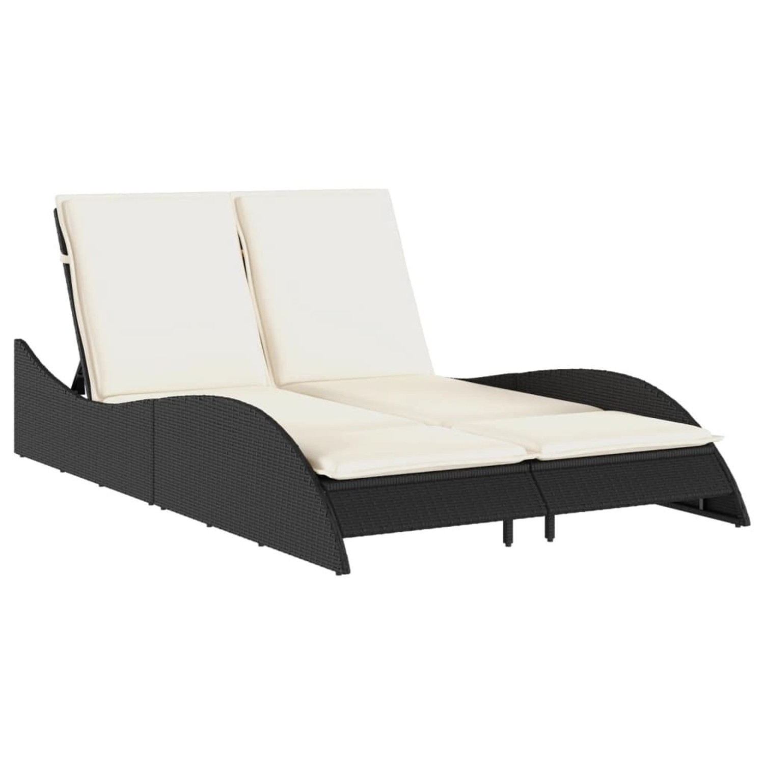 vidaXL Sonnenliege mit Auflagen Schwarz 114x205x73 cm Poly Rattan 368287 vidaXL Sonnenliege mit Auflagen Schwarz 114x205x73 cm Poly Rattan 368287 von VIDAXL