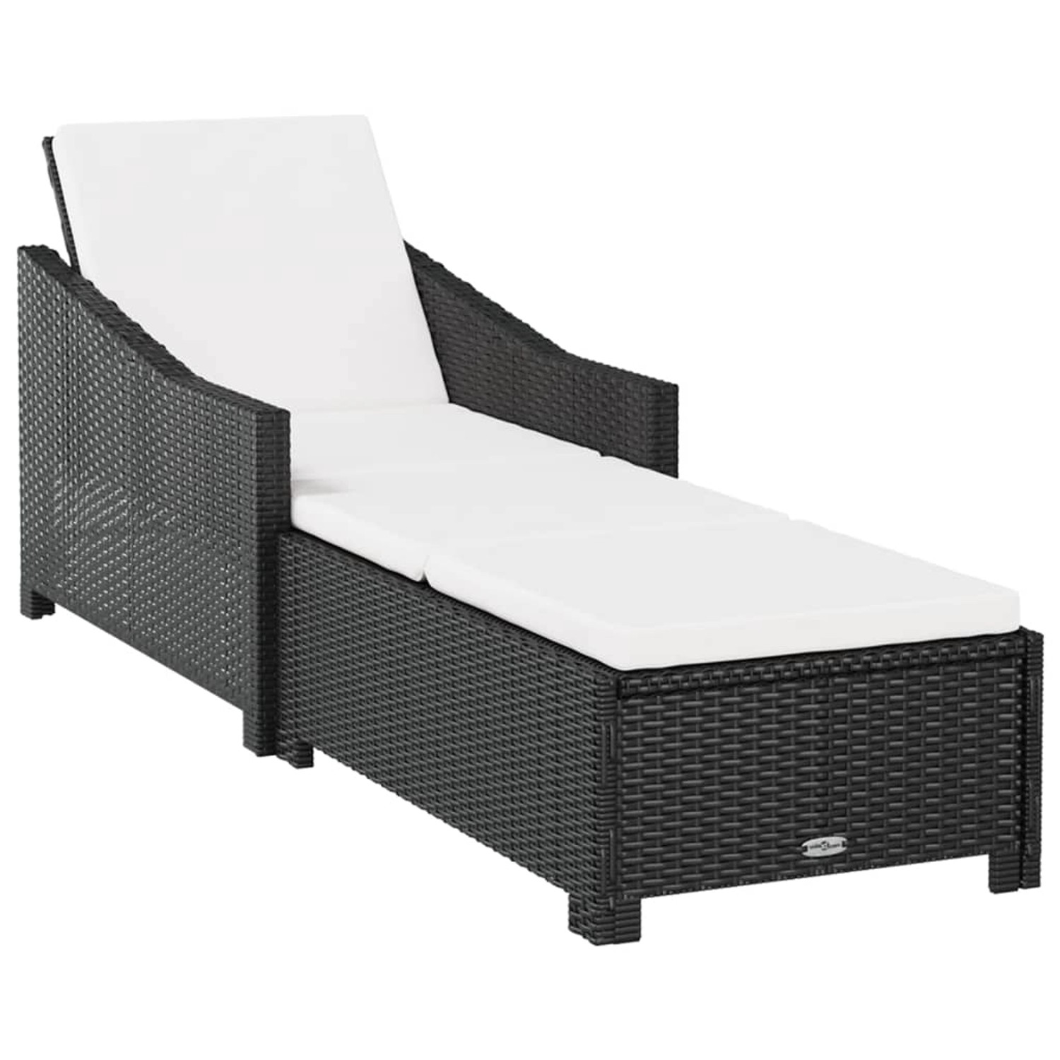 vidaXL Sonnenliege mit Cremeweißer Auflage Poly Rattan Schwarz 317179 vidaXL Sonnenliege mit Cremeweißer Auflage Poly Rattan Schwarz 317179 von VIDAXL