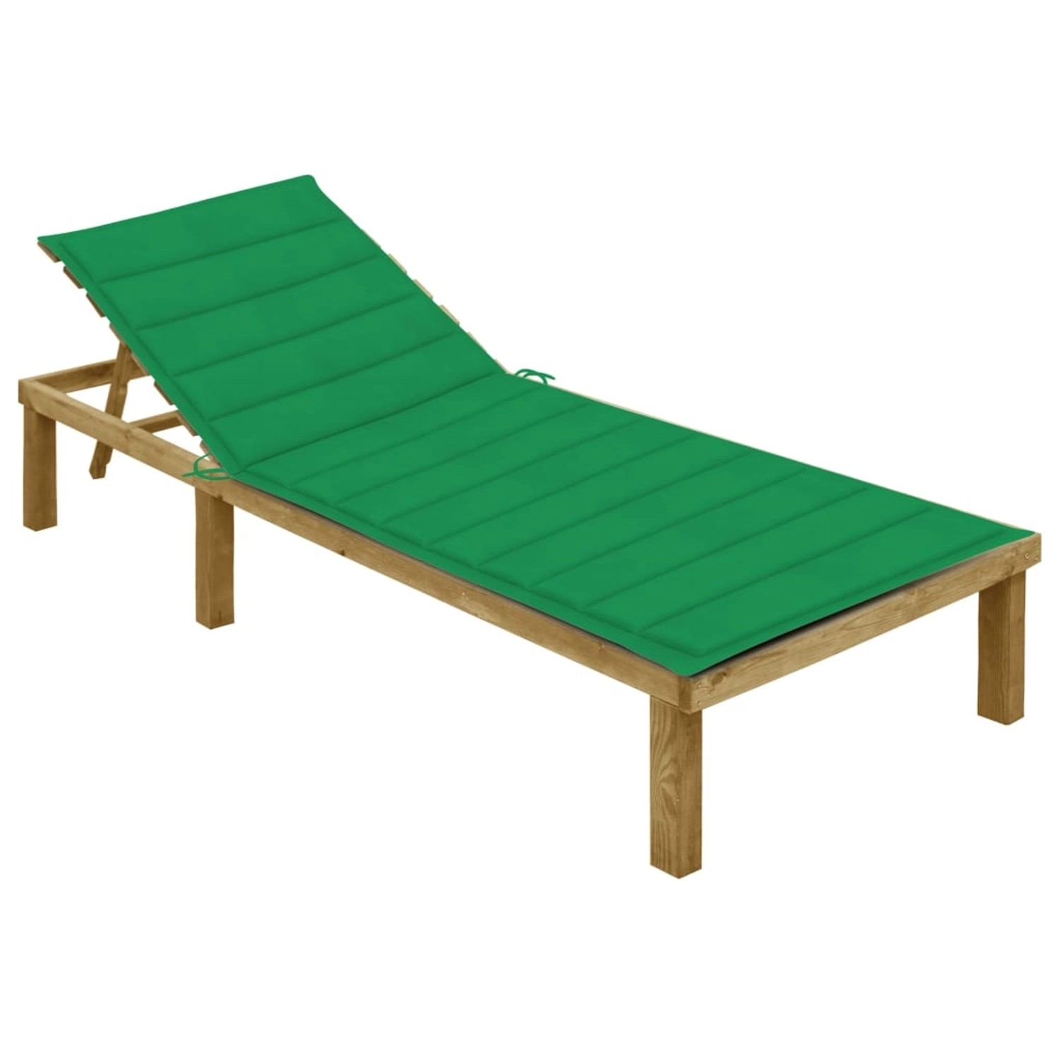 vidaXL Sonnenliege mit Grüner Auflage Imprägniertes Kiefernholz 200 x 70 x 31,5-77 cm vidaXL Sonnenliege mit Grüner Auflage Imprägniertes Kiefernholz 200 x 70 x 31,5-77 cm von VIDAXL