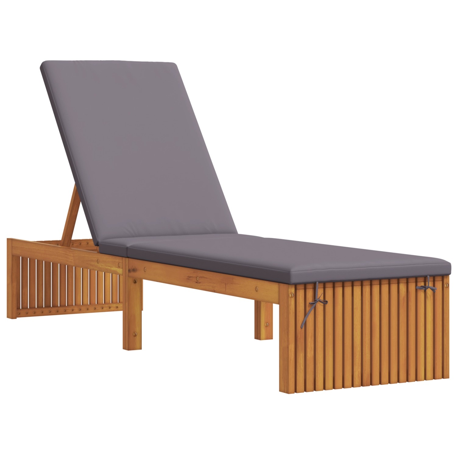 vidaXL Sonnenliege mit Kissen 200x55x30 cm Massivholz Akazie 4108116 von VIDAXL