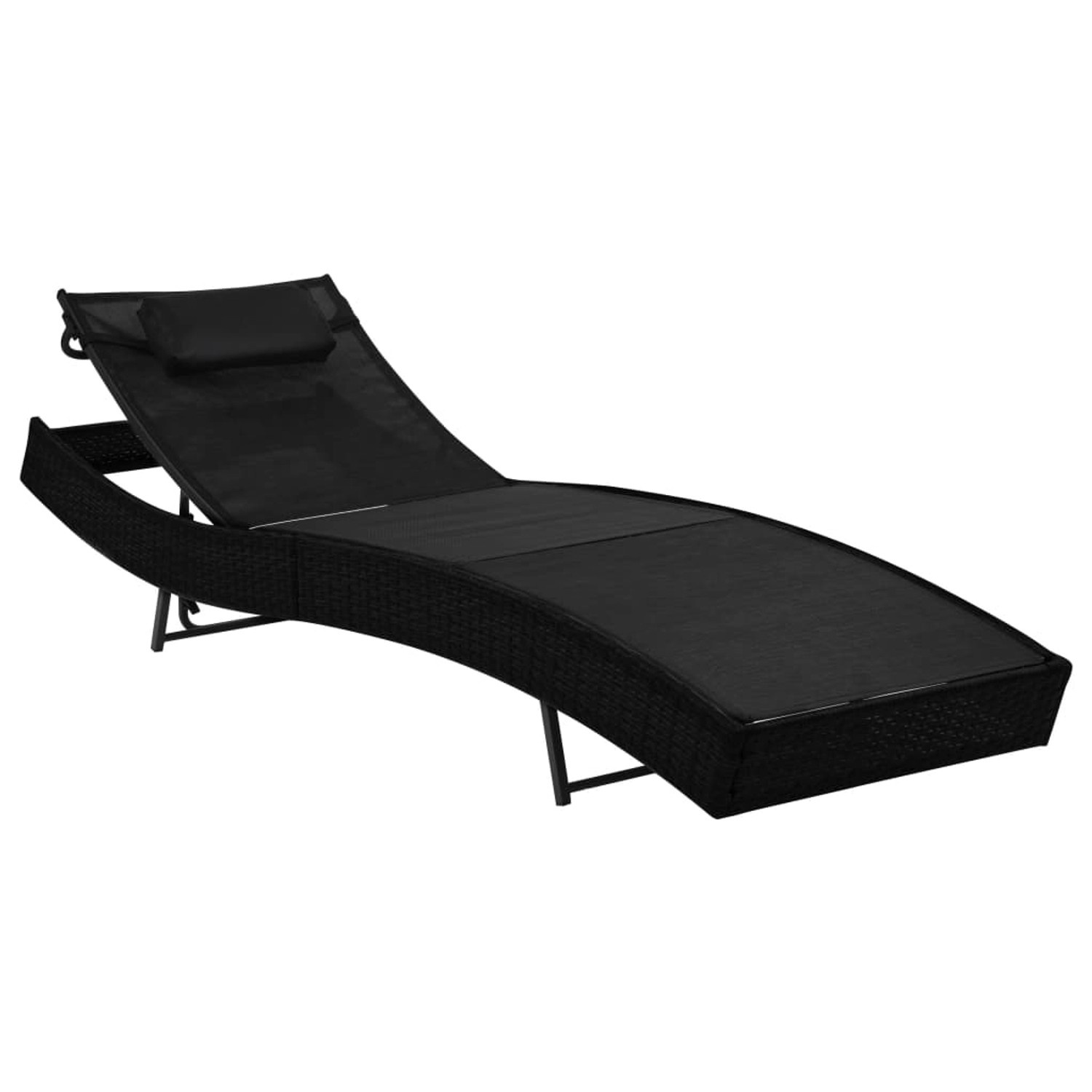 vidaXL Sonnenliege mit Kissen Poly-Rattan Schwarz 44717 vidaXL Sonnenliege mit Kissen Poly-Rattan Schwarz 44717 von VIDAXL