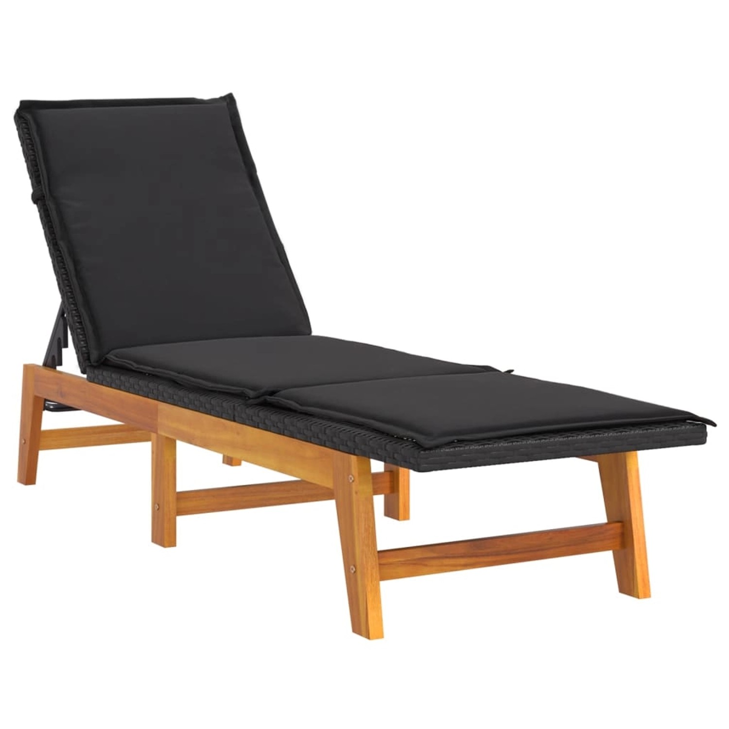 vidaXL Sonnenliege mit Kissen Poly Rattan & Massivholz Akazie vidaXL Sonnenliege mit Kissen Poly Rattan & Massivholz Akazie von VIDAXL