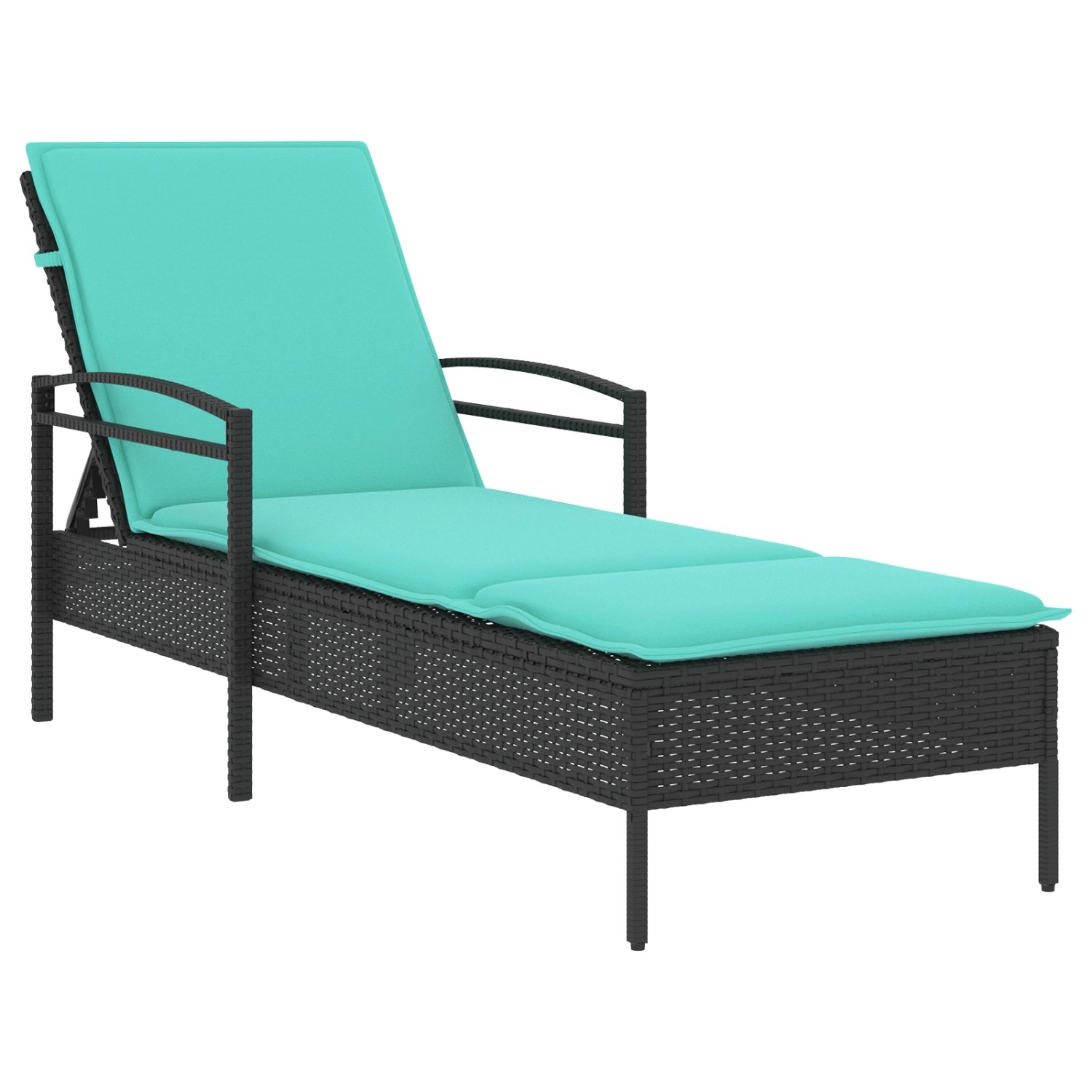 vidaXL Sonnenliege mit Kissen Schwarz 63 x 200 x 81 cm Poly Rattan 368307 vidaXL Sonnenliege mit Kissen Schwarz 63 x 200 x 81 cm Poly Rattan 368307 von VIDAXL