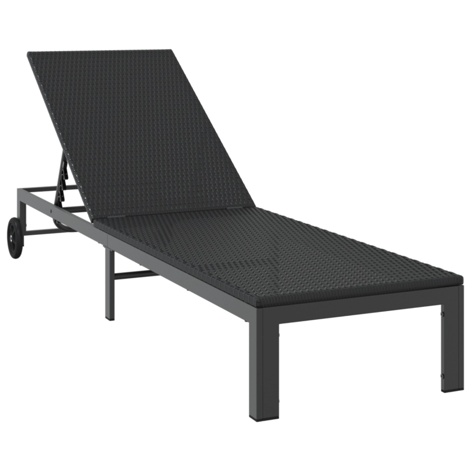 vidaXL Sonnenliege mit Rädern Schwarz Poly Rattan 42004129 vidaXL Sonnenliege mit Rädern Schwarz Poly Rattan 42004129 von VIDAXL