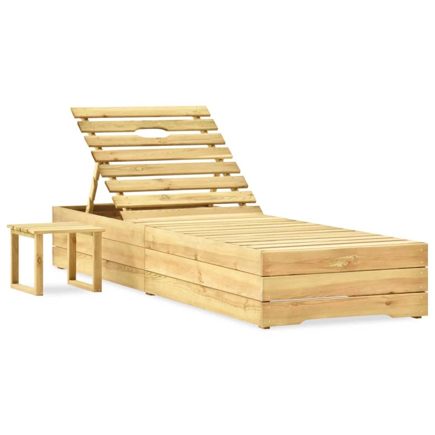vidaXL Sonnenliege mit Tisch Grün Imprägniertes Kiefernholz 315401 vidaXL Sonnenliege mit Tisch Grün Imprägniertes Kiefernholz 315401 von VIDAXL