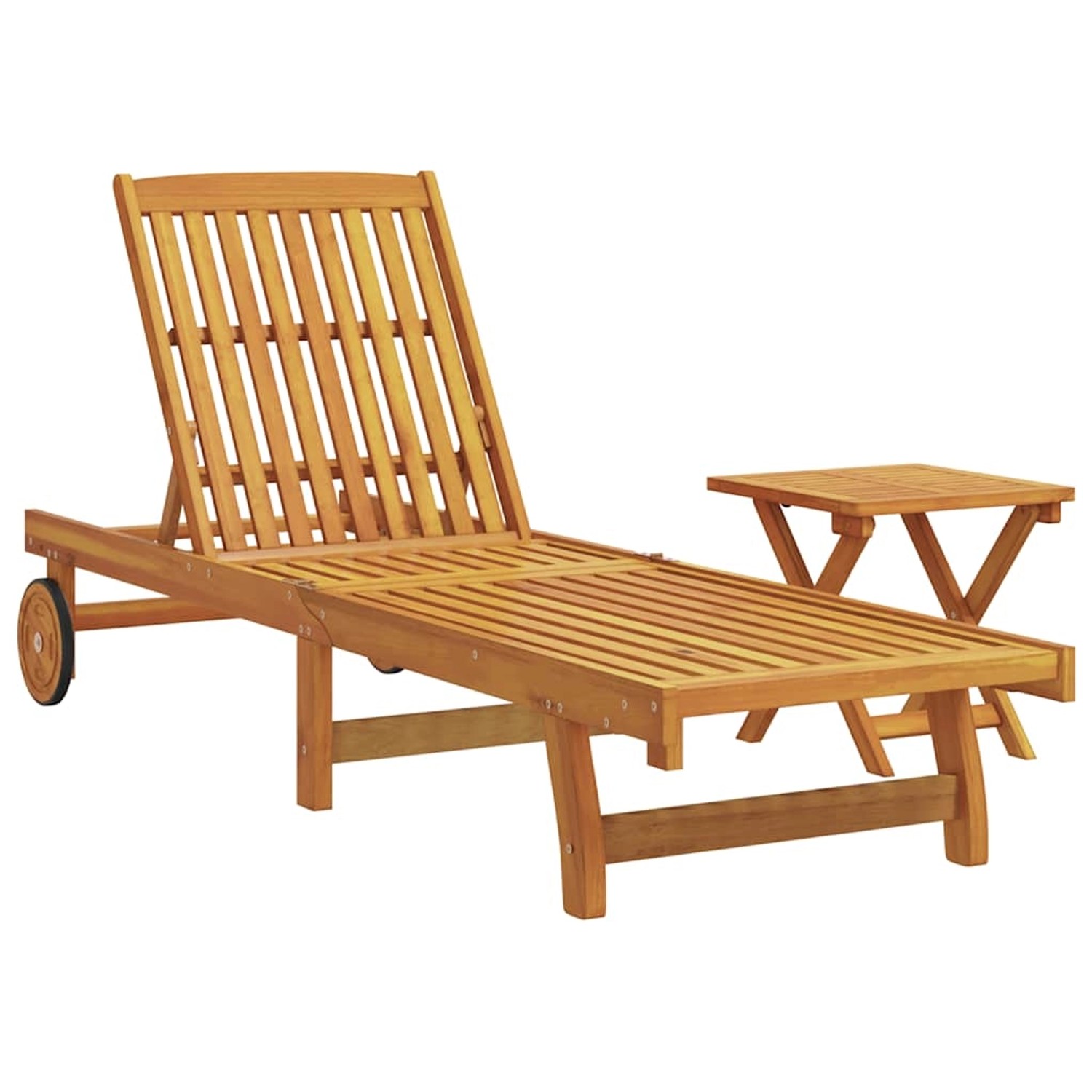 vidaXL Sonnenliege mit Tisch Massivholz Akazie 3325199 vidaXL Sonnenliege mit Tisch Massivholz Akazie 3325199 von VIDAXL