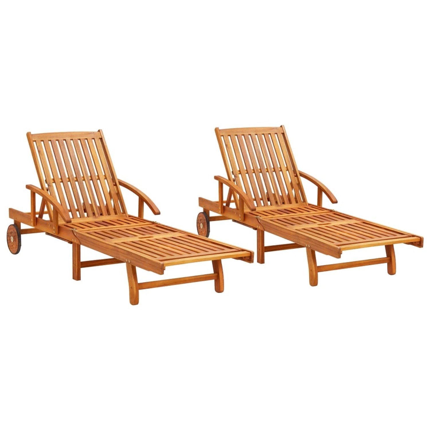 vidaXL Sonnenliegen 2 Stk Massivholz Akazie 3077329 vidaXL Sonnenliegen 2 Stk Massivholz Akazie 3077329 von VIDAXL