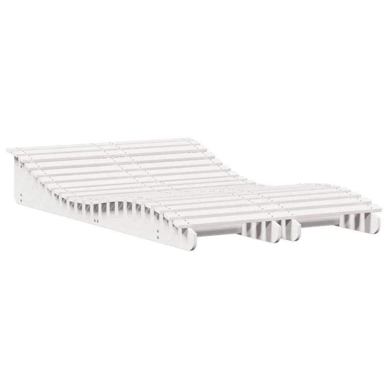 vidaXL Sonnenliegen 2 Stk Weiß 205x60x31,5 cm Massivholz Kiefer 832575 von VIDAXL