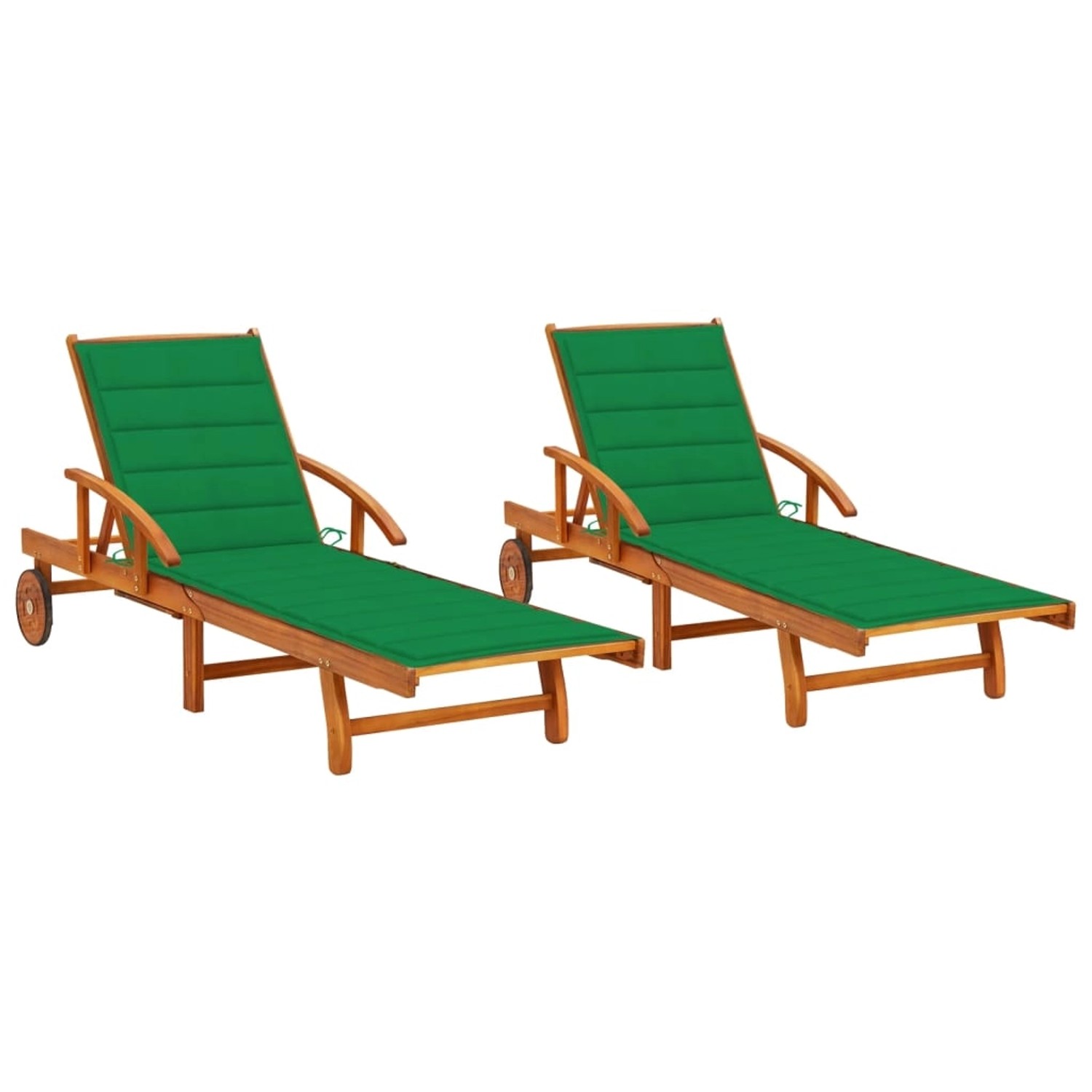 vidaXL Sonnenliegen 2 Stk mit Auflagen Massivholz Akazie 3077335 vidaXL Sonnenliegen 2 Stk mit Auflagen Massivholz Akazie 3077335 von VIDAXL