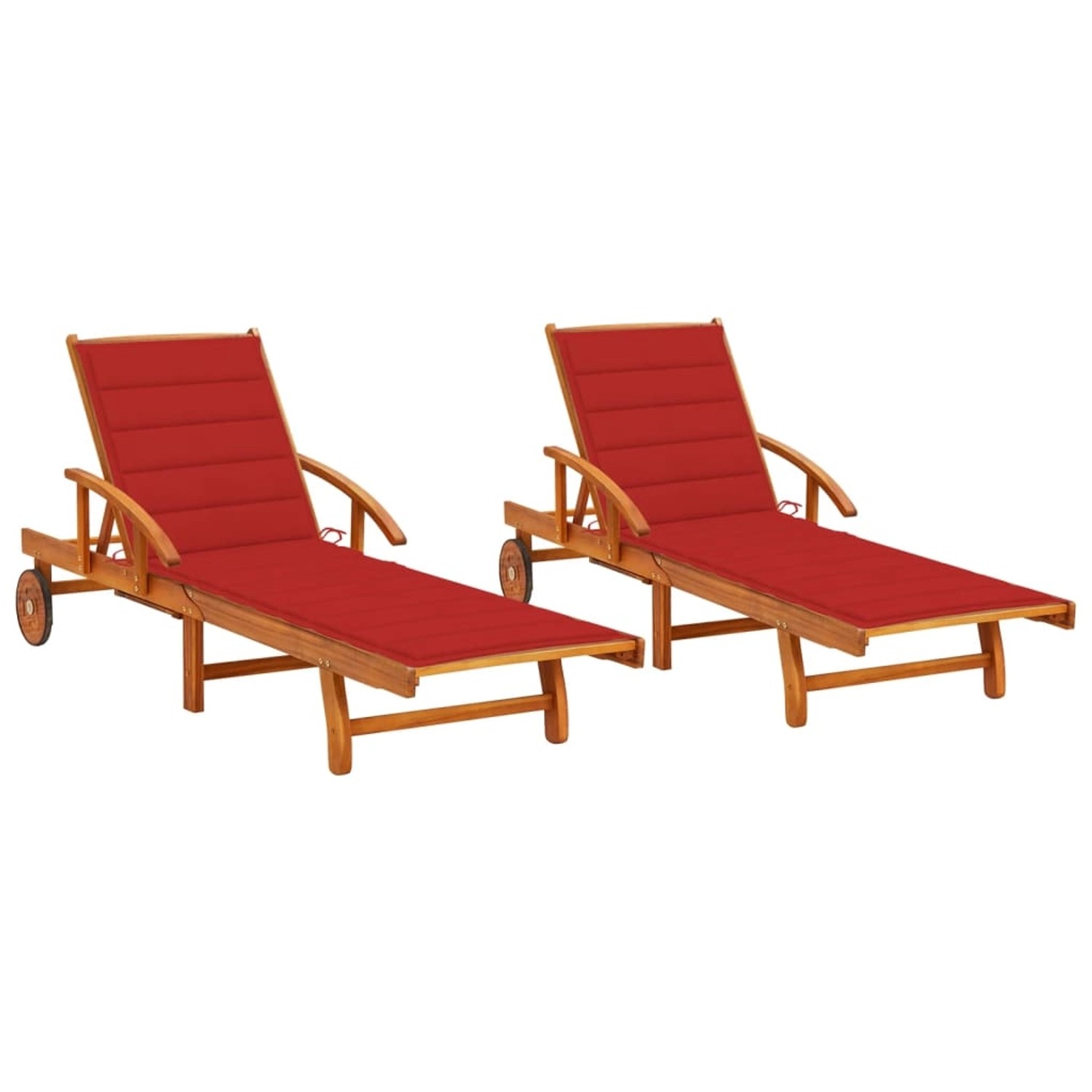vidaXL Sonnenliegen 2 Stk mit Auflagen Massivholz Akazie 3077336 vidaXL Sonnenliegen 2 Stk mit Auflagen Massivholz Akazie 3077336 von VIDAXL