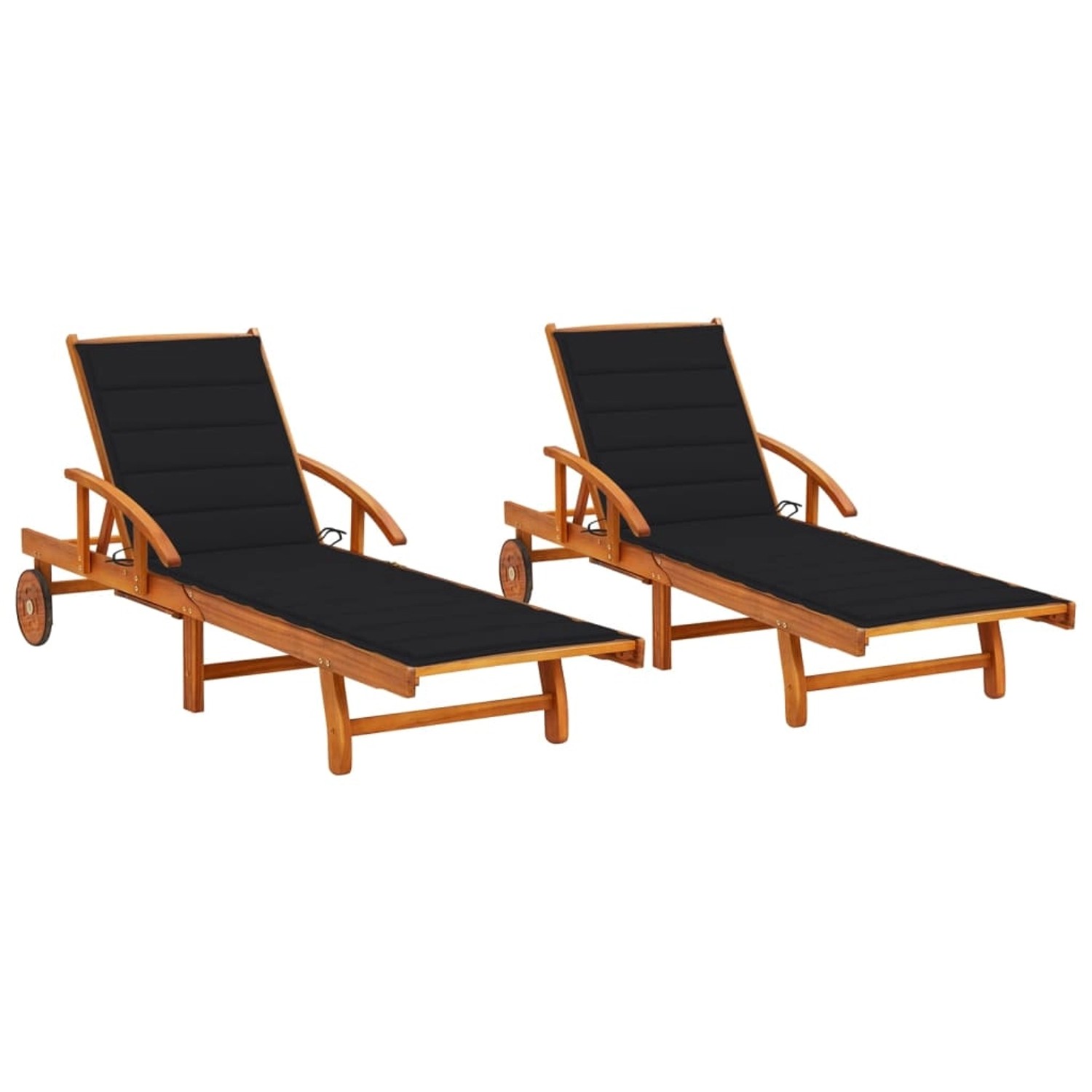 vidaXL Sonnenliegen 2 Stk mit Auflagen Massivholz Akazie 3077337 vidaXL Sonnenliegen 2 Stk mit Auflagen Massivholz Akazie 3077337 von VIDAXL