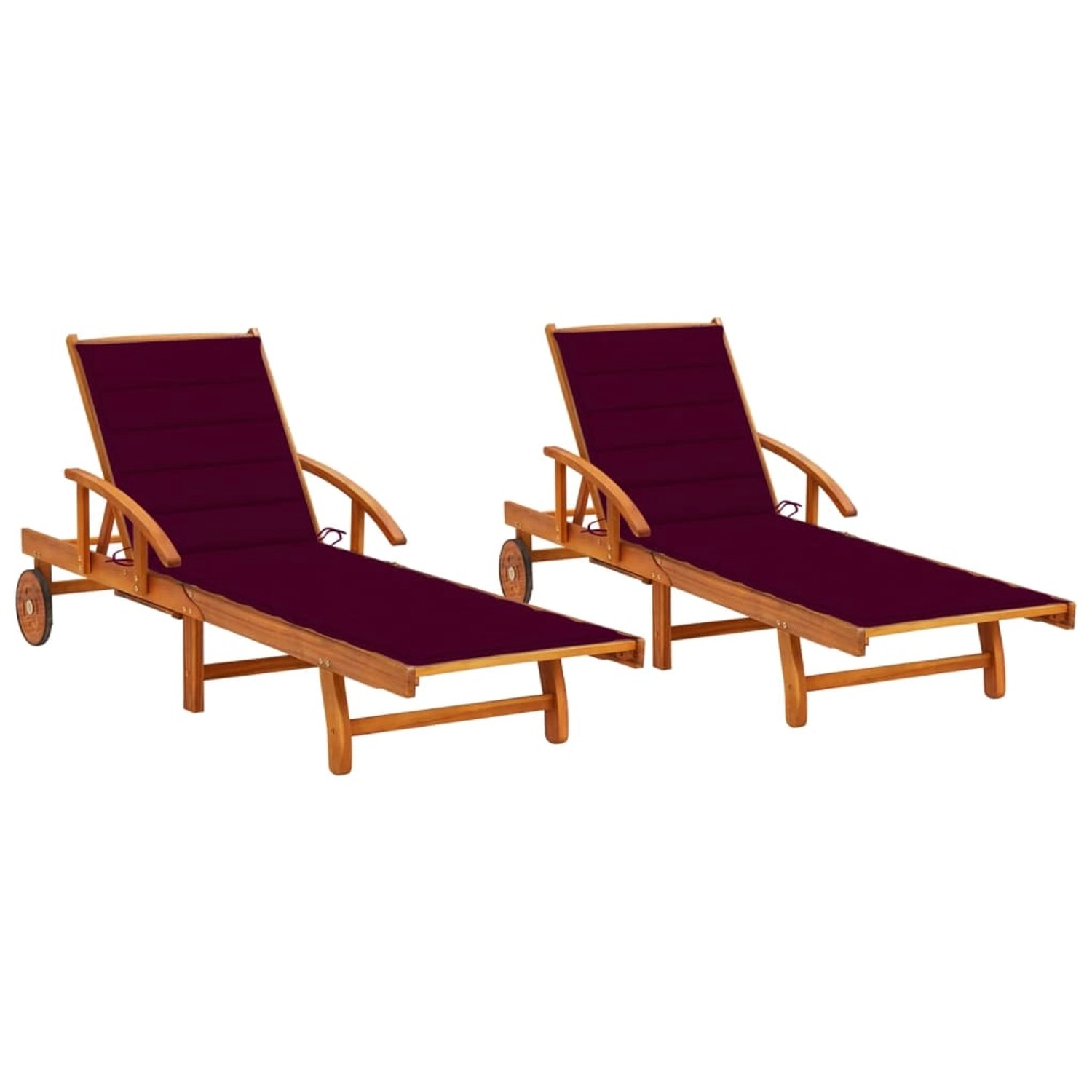 vidaXL Sonnenliegen 2 Stk mit Auflagen Massivholz Akazie 3077339 vidaXL Sonnenliegen 2 Stk mit Auflagen Massivholz Akazie 3077339 von VIDAXL