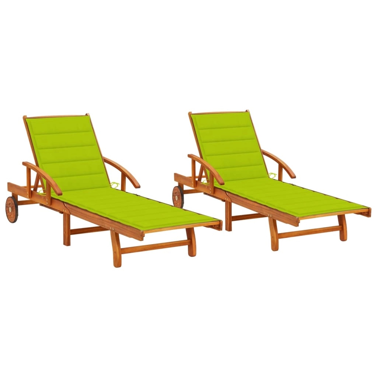 vidaXL Sonnenliegen 2 Stk mit Auflagen Massivholz Akazie 3077341 vidaXL Sonnenliegen 2 Stk mit Auflagen Massivholz Akazie 3077341 von VIDAXL