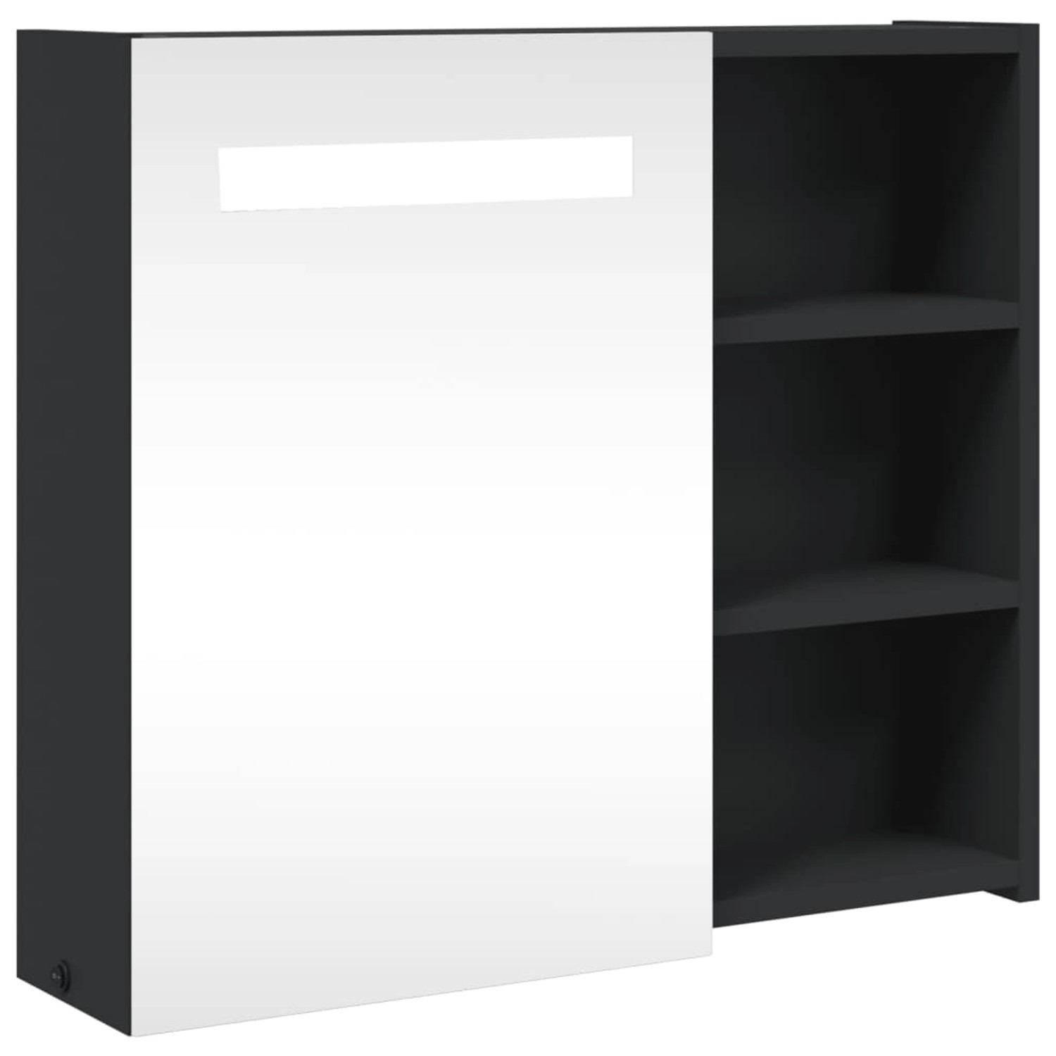 vidaXL Spiegelschrank mit LED-Beleuchtung Schwarz 60x13x52 cm 357971 vidaXL Spiegelschrank mit LED-Beleuchtung Schwarz 60x13x52 cm 357971 von VIDAXL