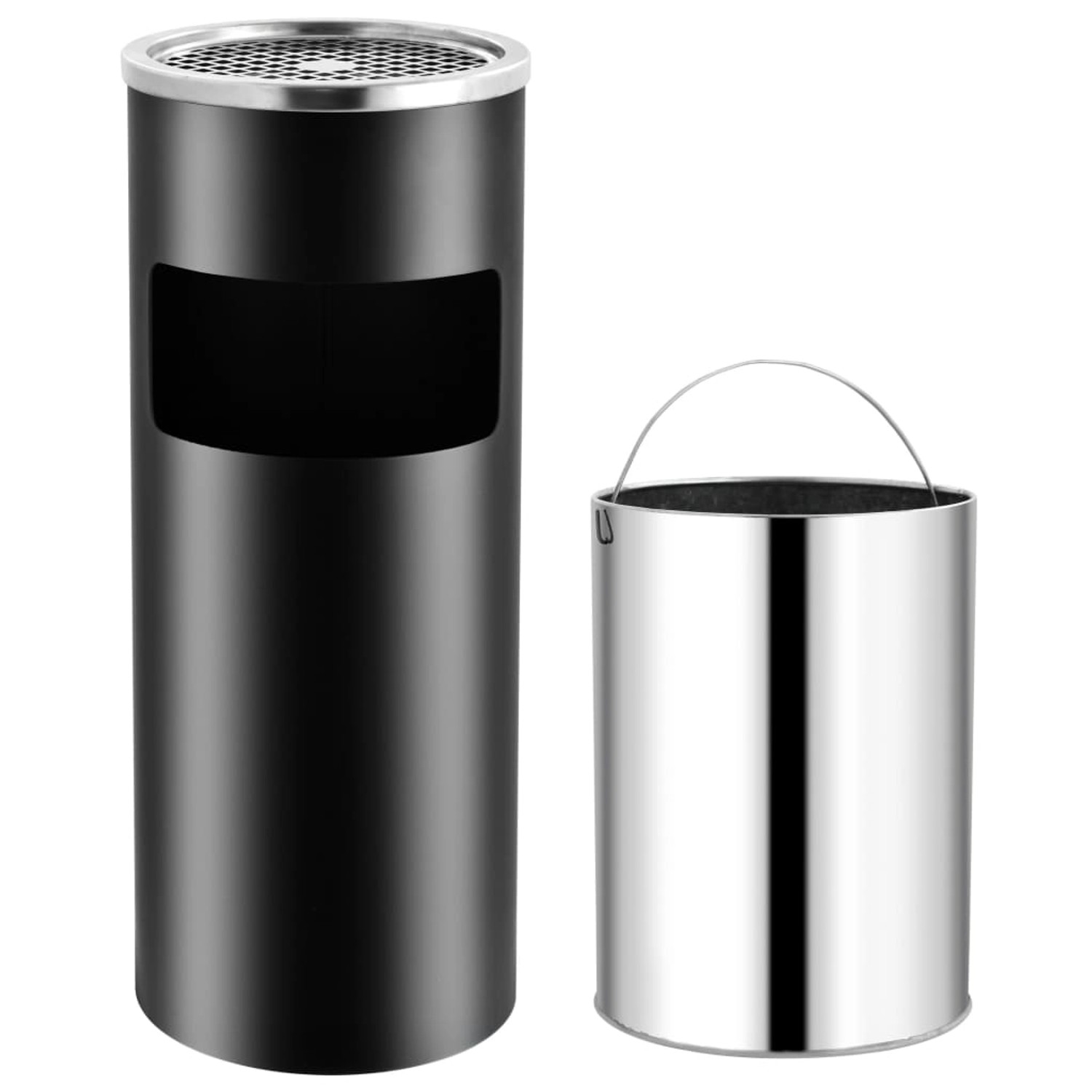 vidaXL Standaschenbecher 30 L Stahl Schwarz 664397 vidaXL Standaschenbecher 30 L Stahl Schwarz 664397 von VIDAXL