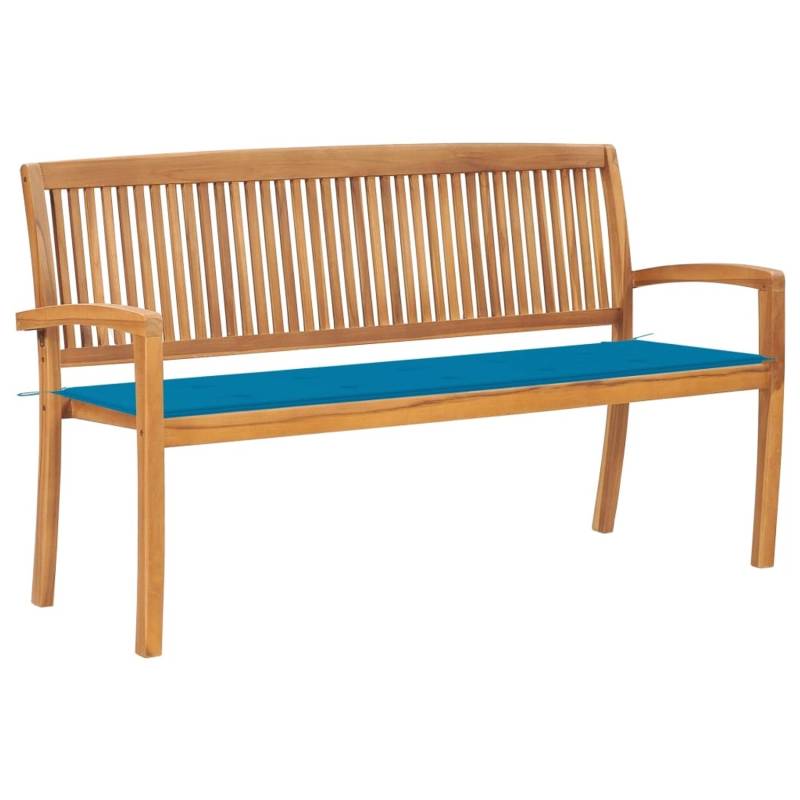 vidaXL Stapelbare Gartenbank mit Auflage 159 cm Massivholz Teak 3063310 vidaXL Stapelbare Gartenbank mit Auflage 159 cm Massivholz Teak 3063310 von VIDAXL