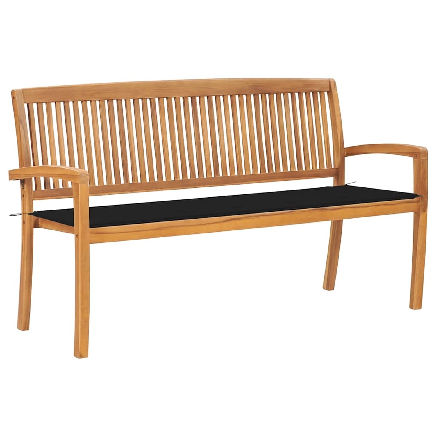 vidaXL Stapelbare Gartenbank mit Auflage 159 cm Massivholz Teak 3063313 vidaXL Stapelbare Gartenbank mit Auflage 159 cm Massivholz Teak 3063313 von VIDAXL