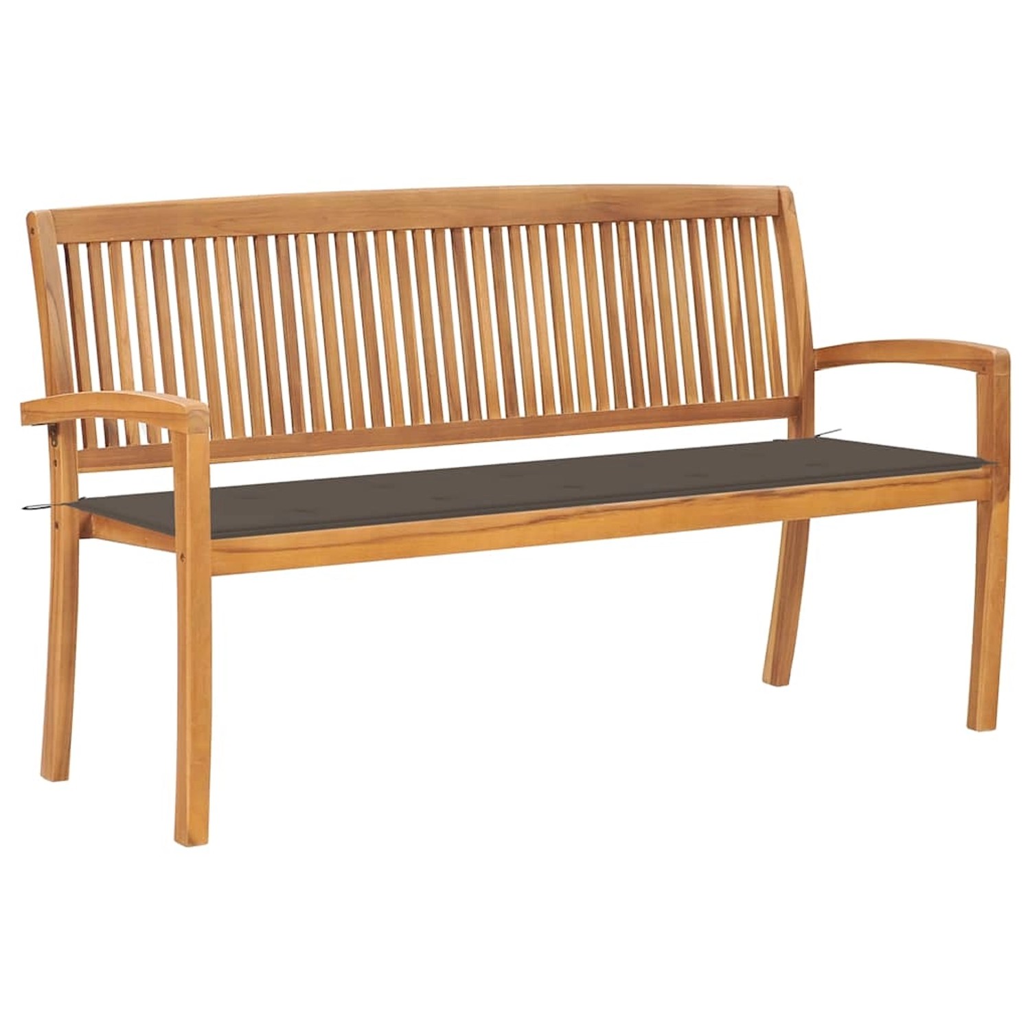 vidaXL Stapelbare Gartenbank mit Auflage 159 cm Massivholz Teak 3063314 vidaXL Stapelbare Gartenbank mit Auflage 159 cm Massivholz Teak 3063314 von VIDAXL