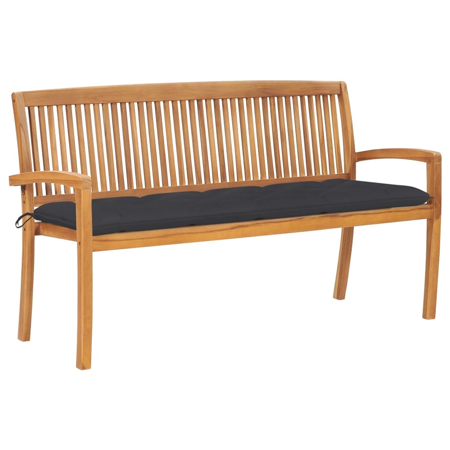 vidaXL Stapelbare Gartenbank mit Auflage 159 cm Massivholz Teak 3063321 vidaXL Stapelbare Gartenbank mit Auflage 159 cm Massivholz Teak 3063321 von VIDAXL
