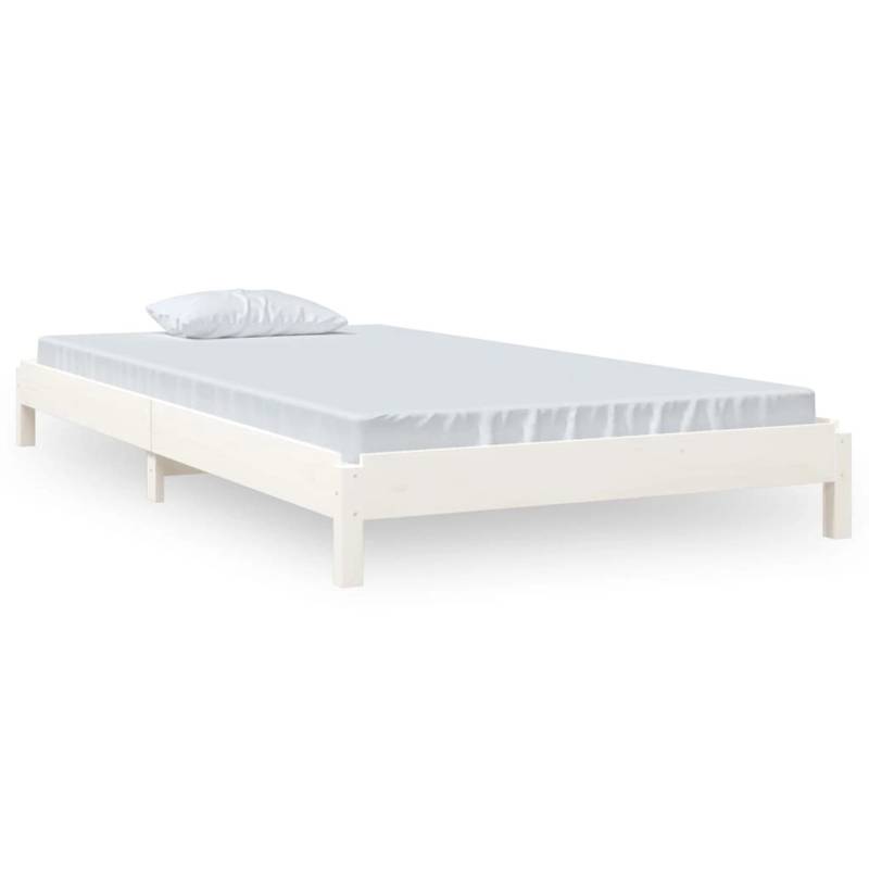 vidaXL Stapelbett Weiß 100x200 cm Massivholz Kiefer1279903 von VIDAXL