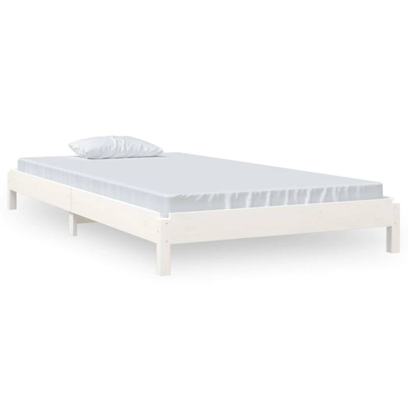 vidaXL Stapelbett Weiß 80x200 cm Massivholz Kiefer1279913 von VIDAXL