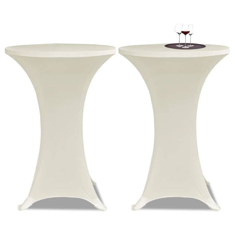 vidaXL Stehtischhussen 4 Stk. Ø 60 cm Creme Stretch von VIDAXL